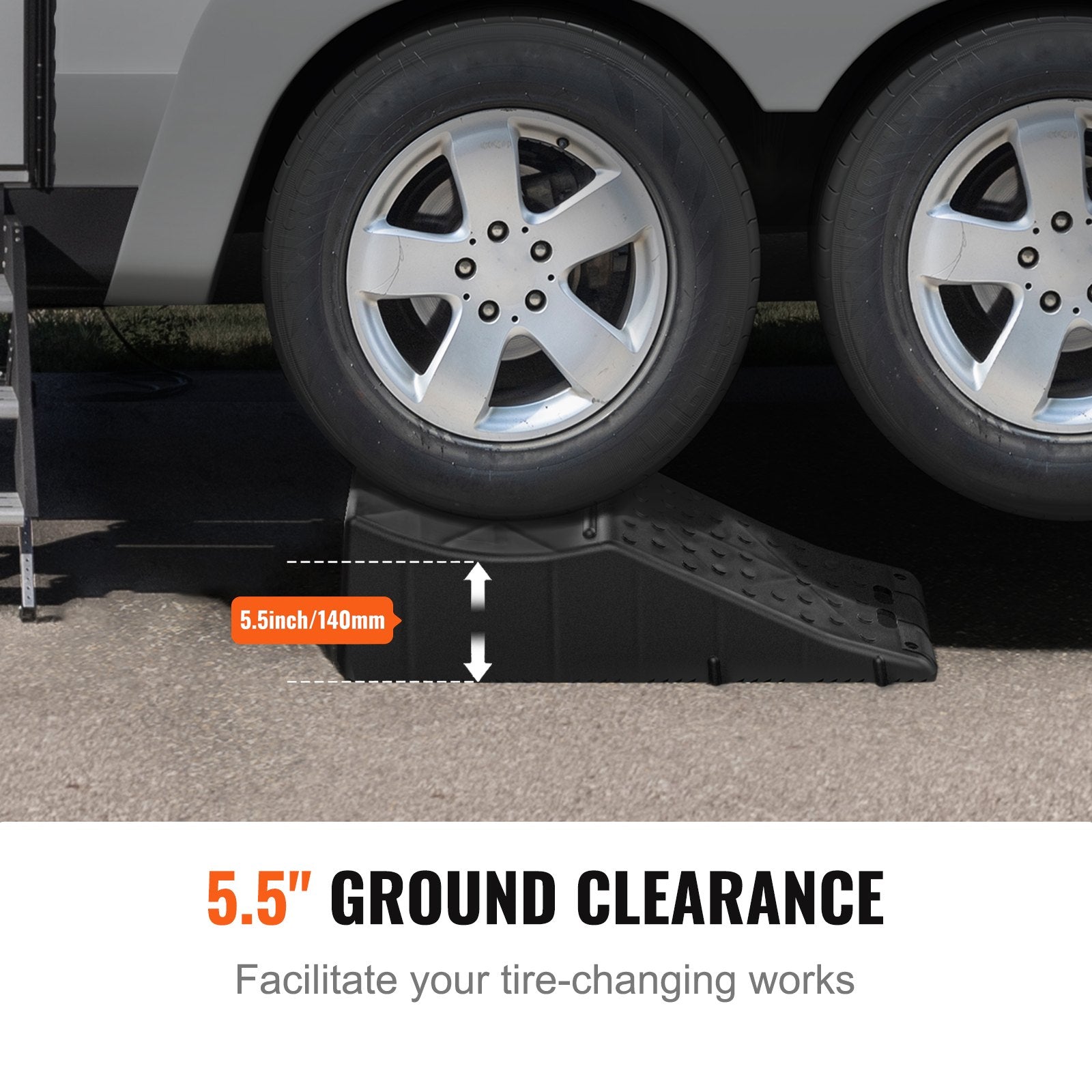 Car Ramp 1-Piece 20000LBS 9 Ton 5.5 Inch Lift Tire for Vehicle Maintenance