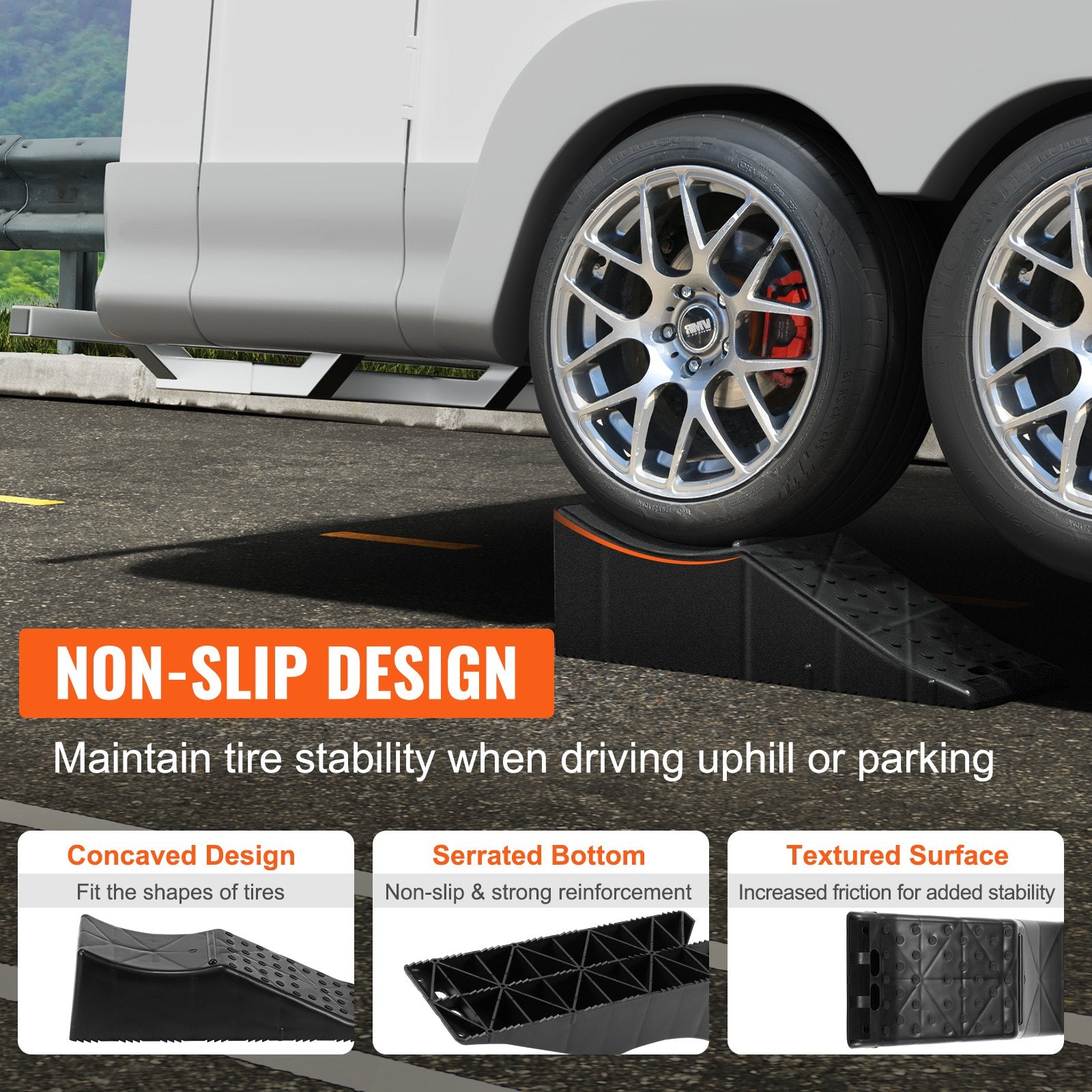 Car Ramp 1-Piece 20000LBS 9 Ton 5.5 Inch Lift Tire for Vehicle Maintenance