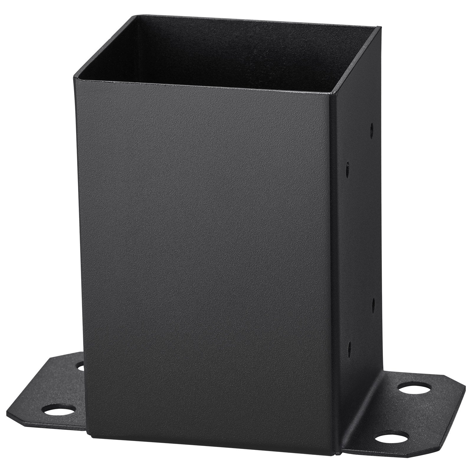101.6x101.6mm Post Base 4pcs Heavy Duty Powder-Coated Matte Black Wood Brackets