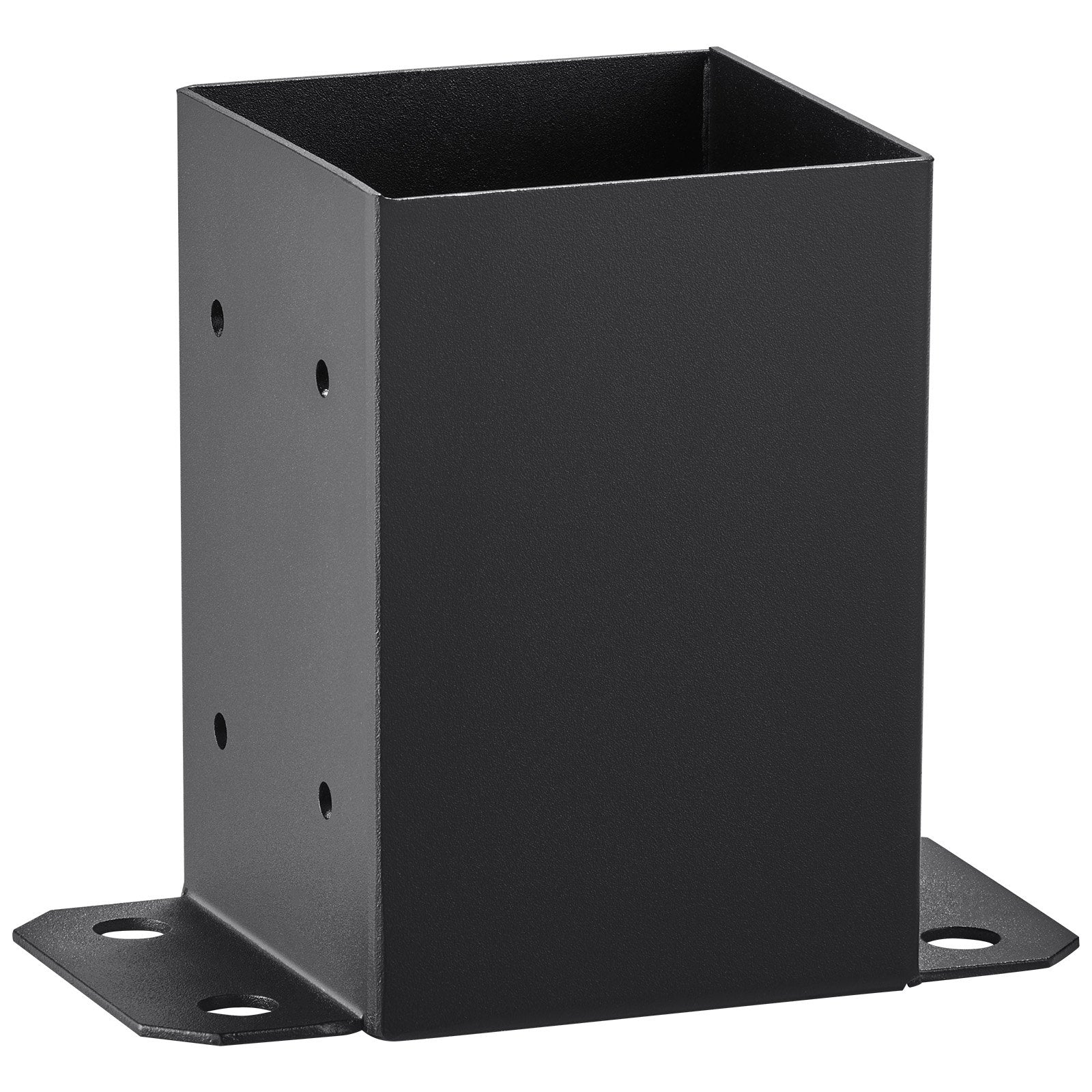 101.6x101.6mm Post Base 4pcs Heavy Duty Powder-Coated Matte Black Wood Brackets