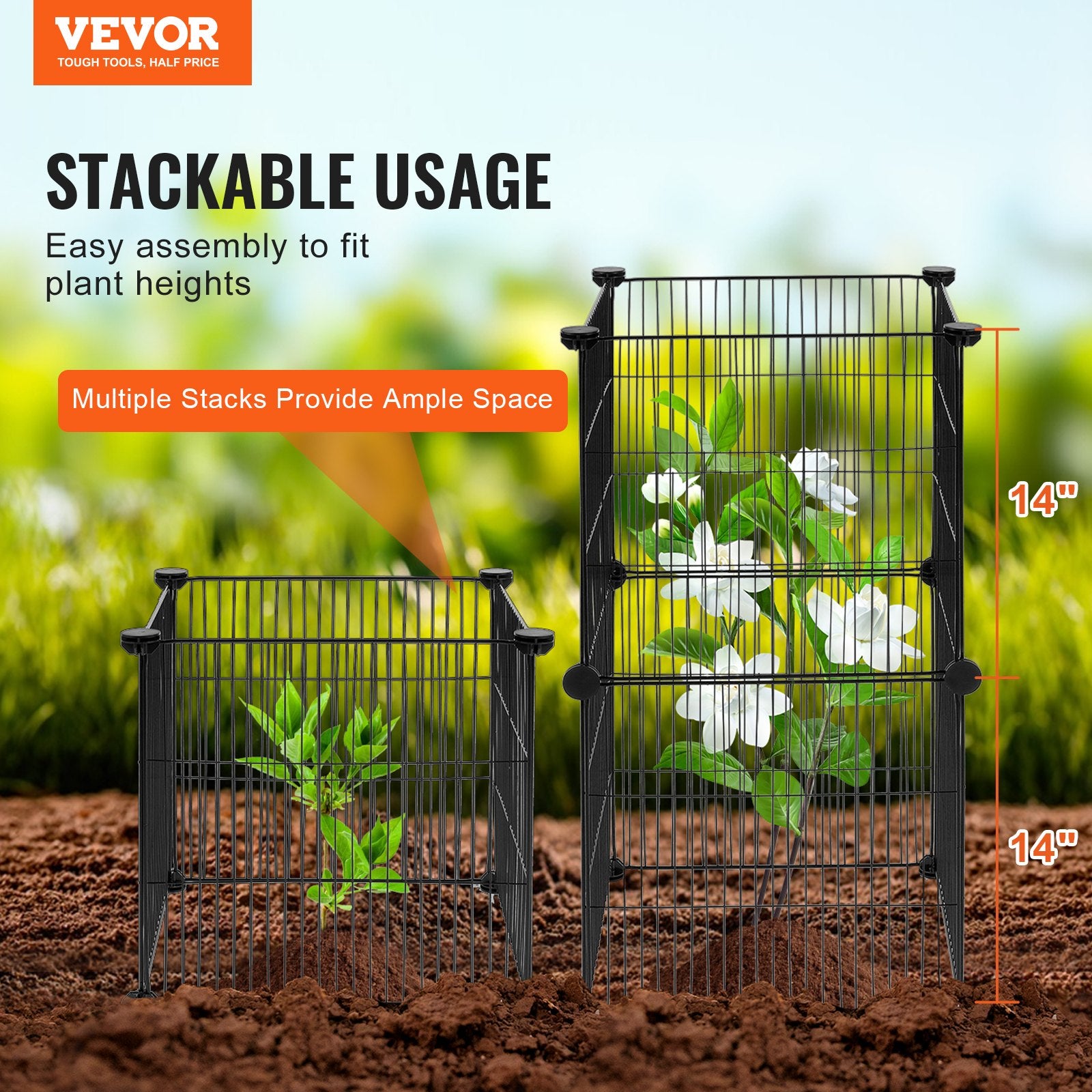 5 Pack Plant Protector from Animals, 390mm Chicken Wire Plant Cages Outdoor Mesh
