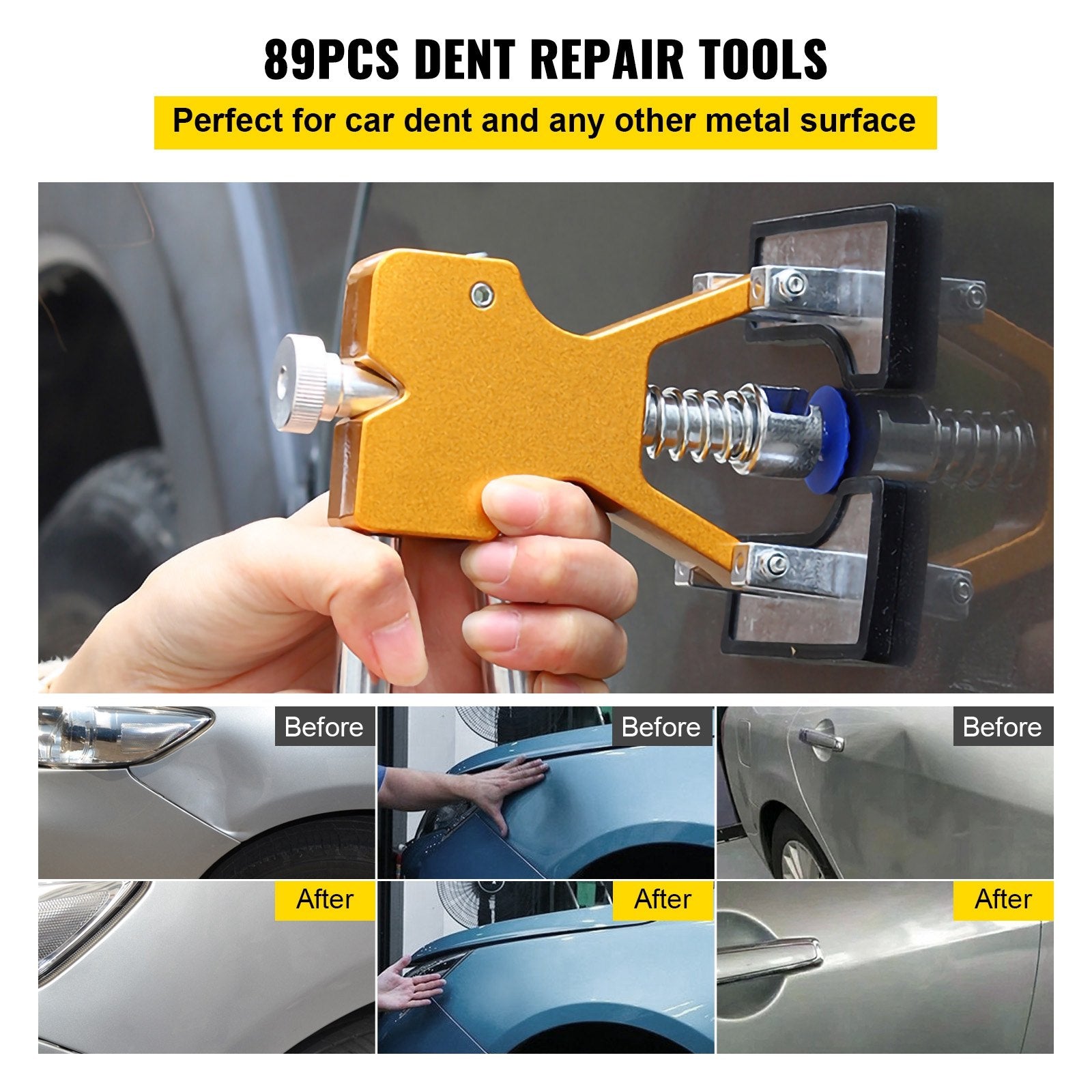 Dent Removal Tool Paintless Car Dent Repair Kit LED Baffle Board
