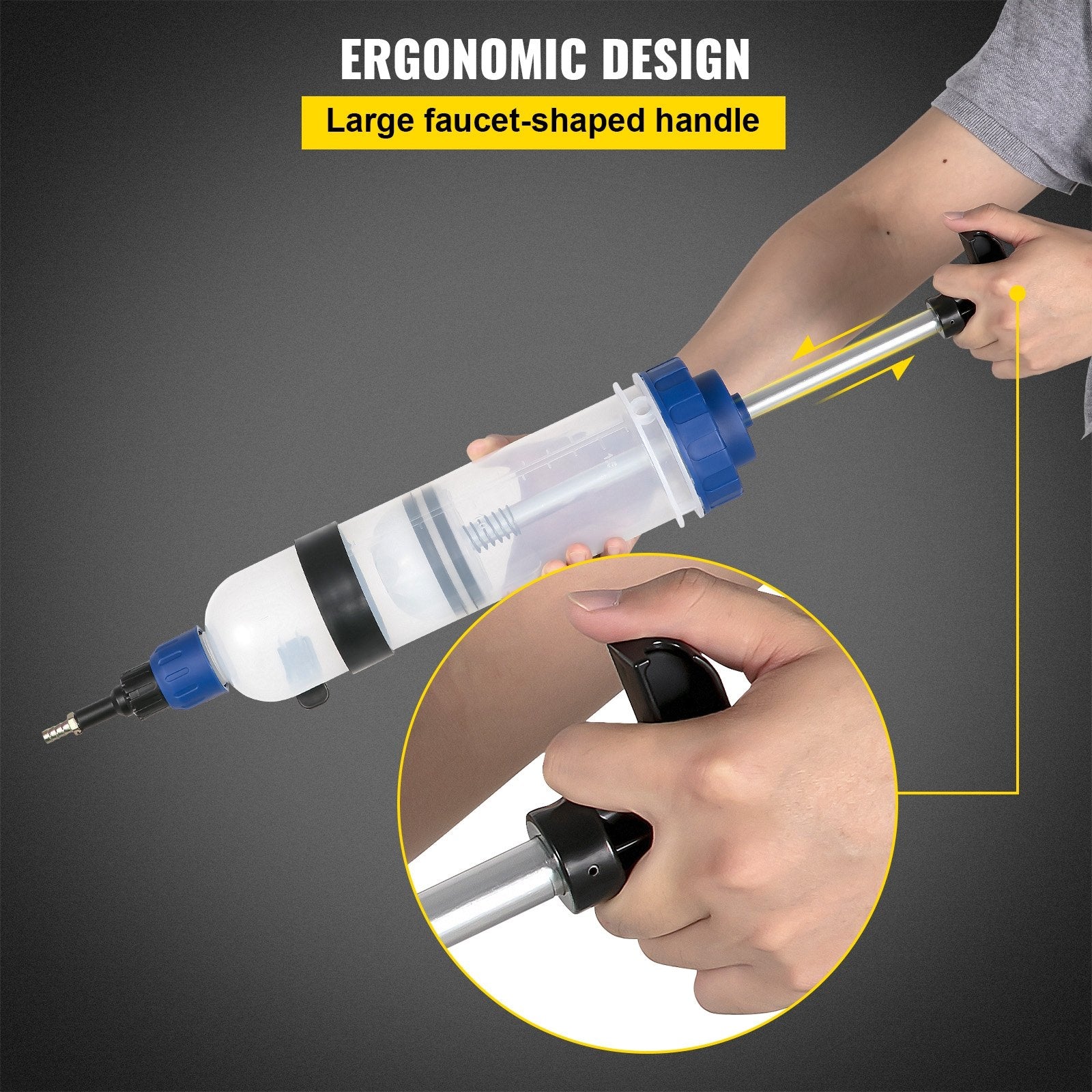 Manual ATF Transmission Fluid Pump 1.5L Dispenser with Filler Adapters Tool Set