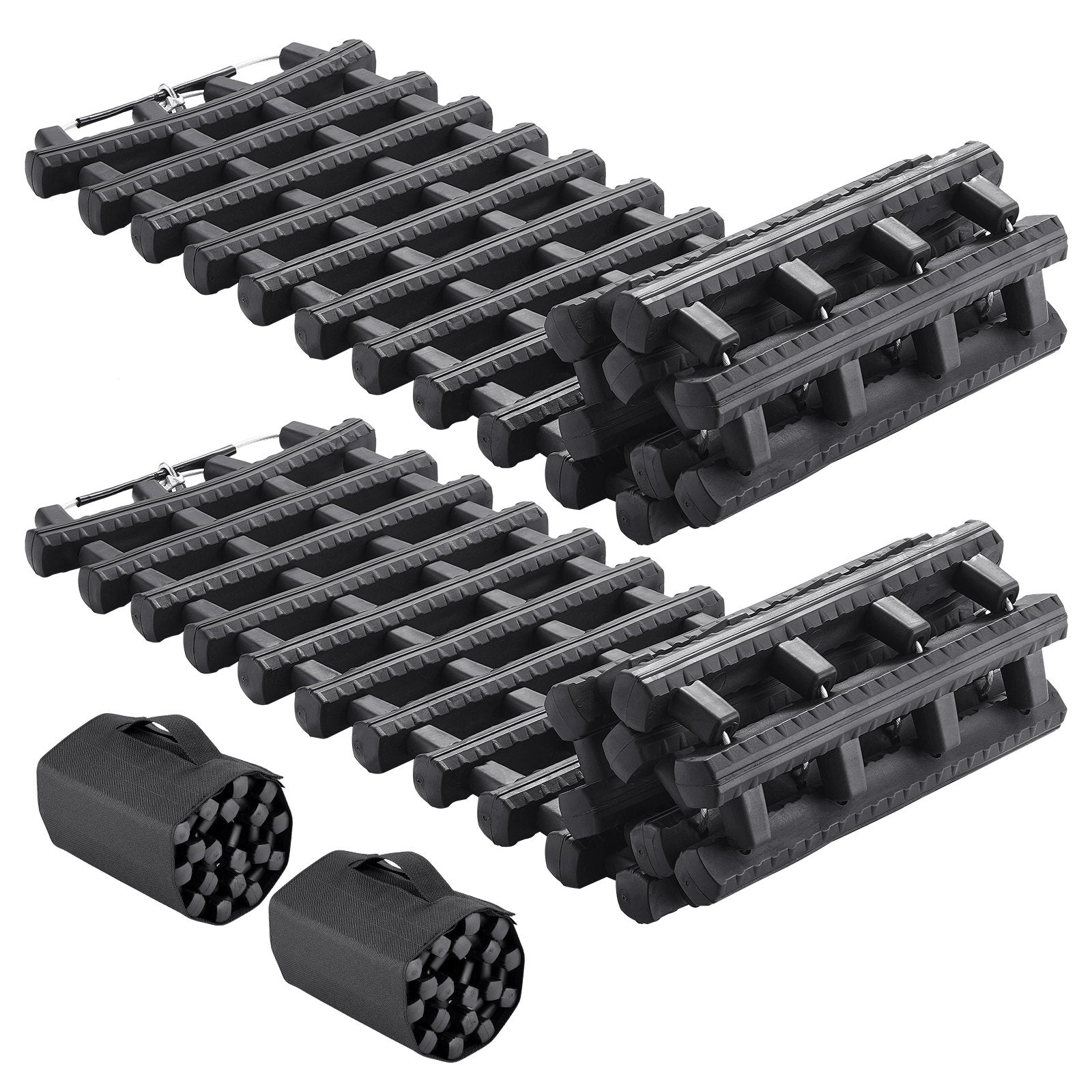 7 Ton Short Traction Boards Recovery Mats for Off-Road Vehicles Black