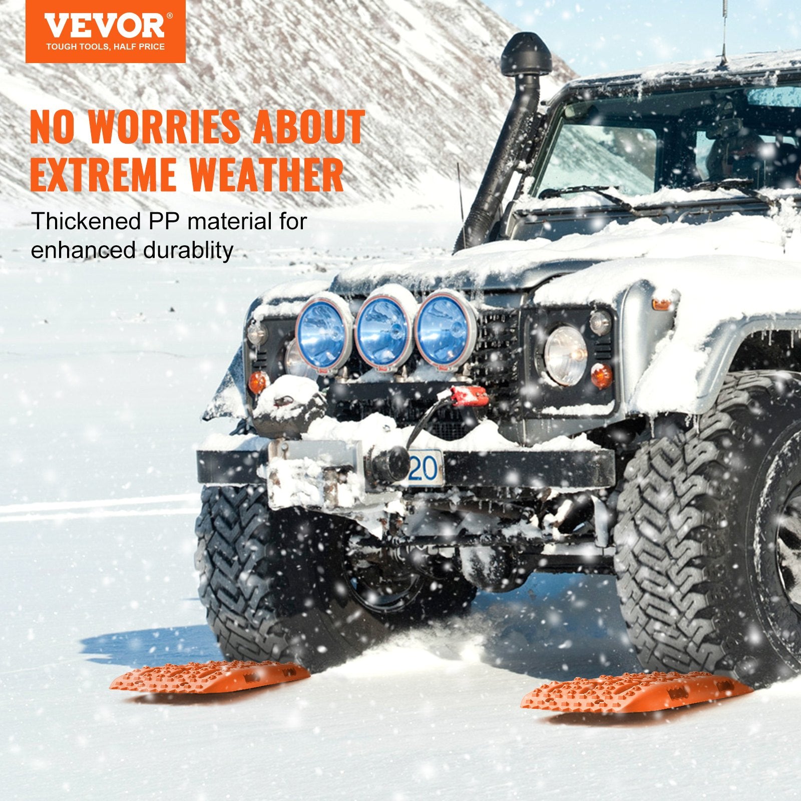 10 TON Traction Boards PP Recovery Mats for Off-Road Vehicles Pair Short