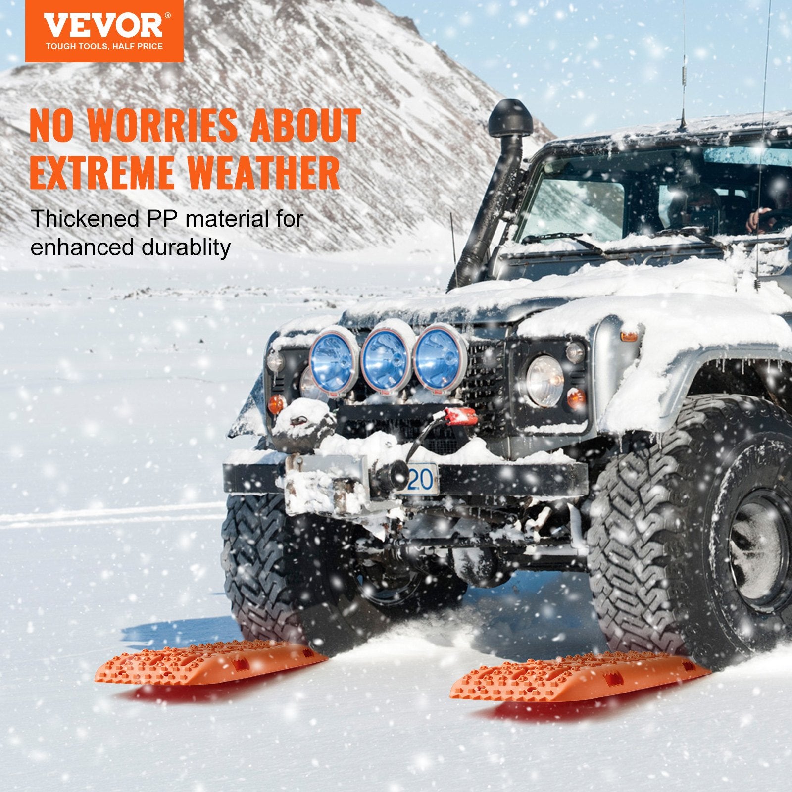10 Ton Traction Boards Recovery Mats for Off-Road Vehicles Orange