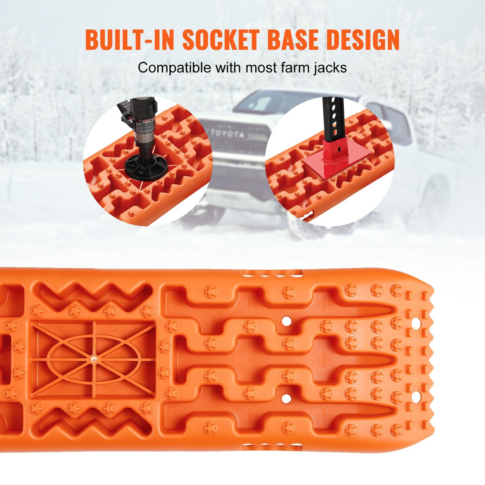 10 Ton Traction Boards Recovery Mats for Off-Road Vehicles Orange