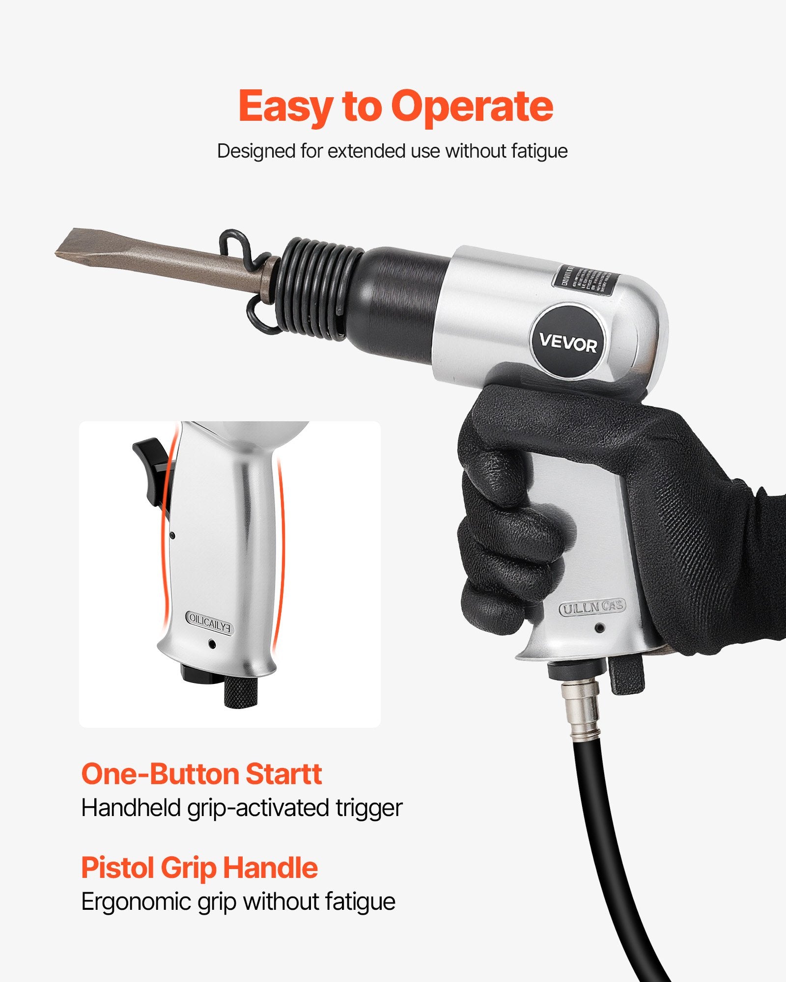 Pneumatic Air Needle Scaler and Hammer Kit for Rust Removal Cutting Demolition