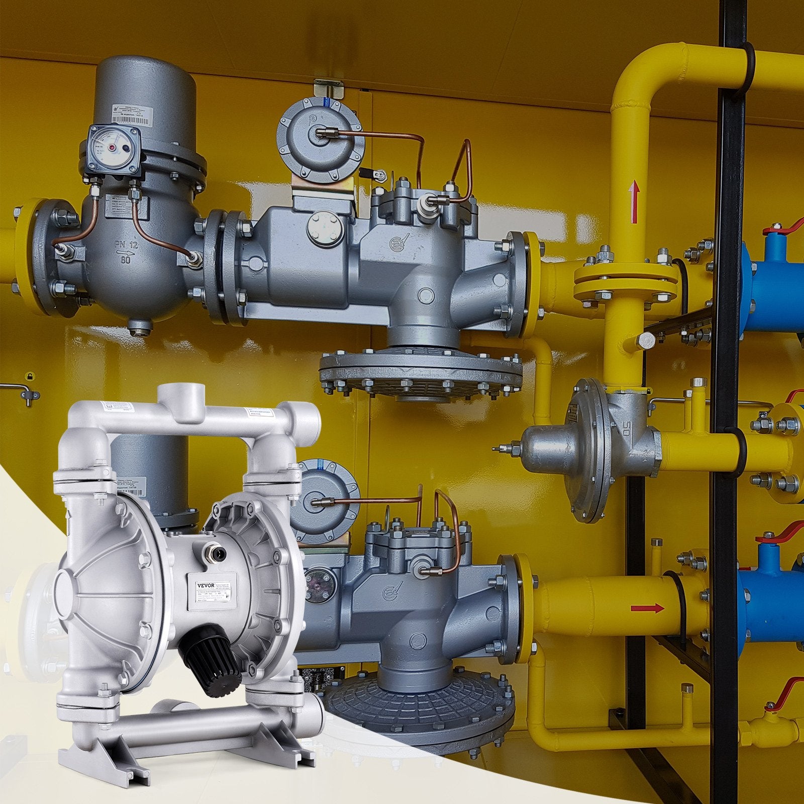 Air Operated Double Diaphragm Pump 44GPM 115PSI Aluminum Oil Pump