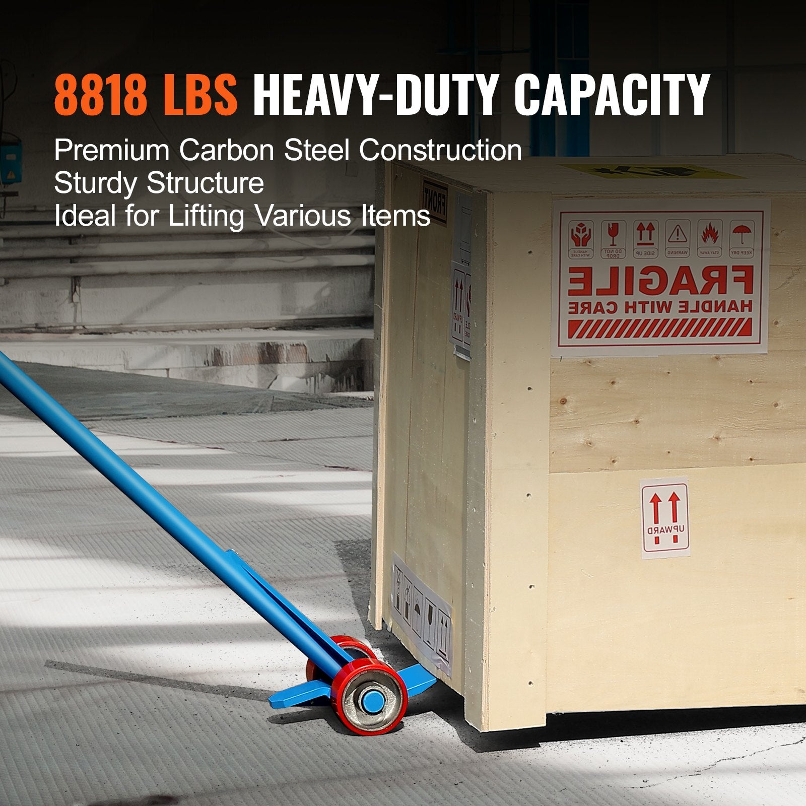 Pallet Buster 152.4cm Handle 4 Ton Q235 Carbon Steel Deck Wrecker Pry Bar