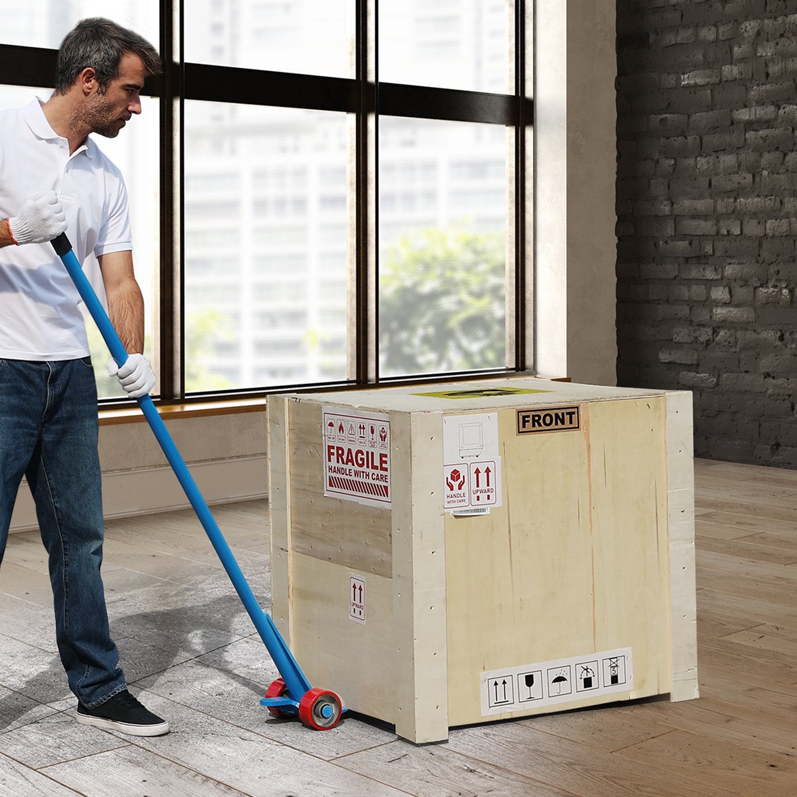 Pallet Buster 152.4cm Handle 4 Ton Q235 Carbon Steel Deck Wrecker Pry Bar