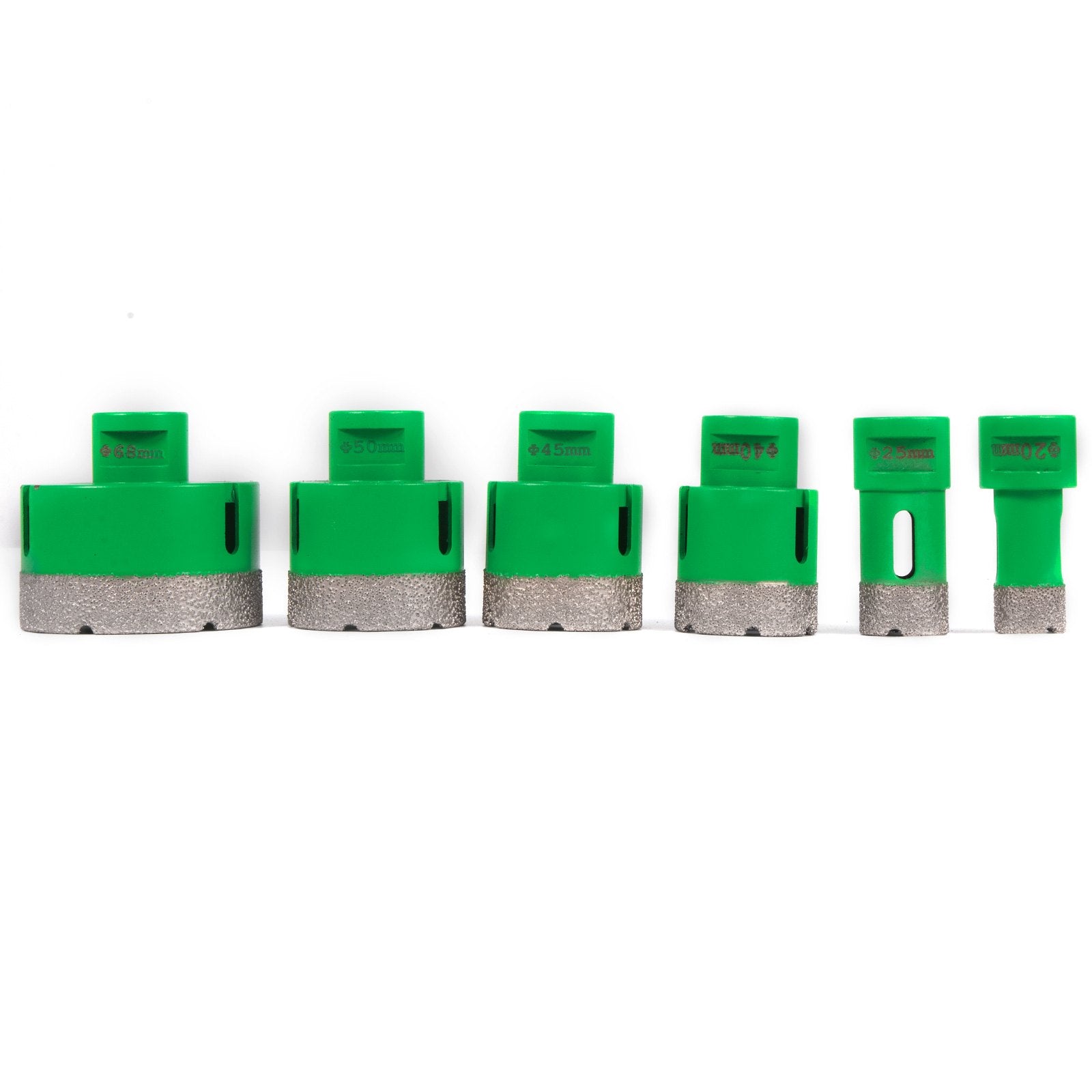 Diamond Hole Saw Set 6PCS Core Bits with Arbor 20-68mm Glass Ceramic Porcelain