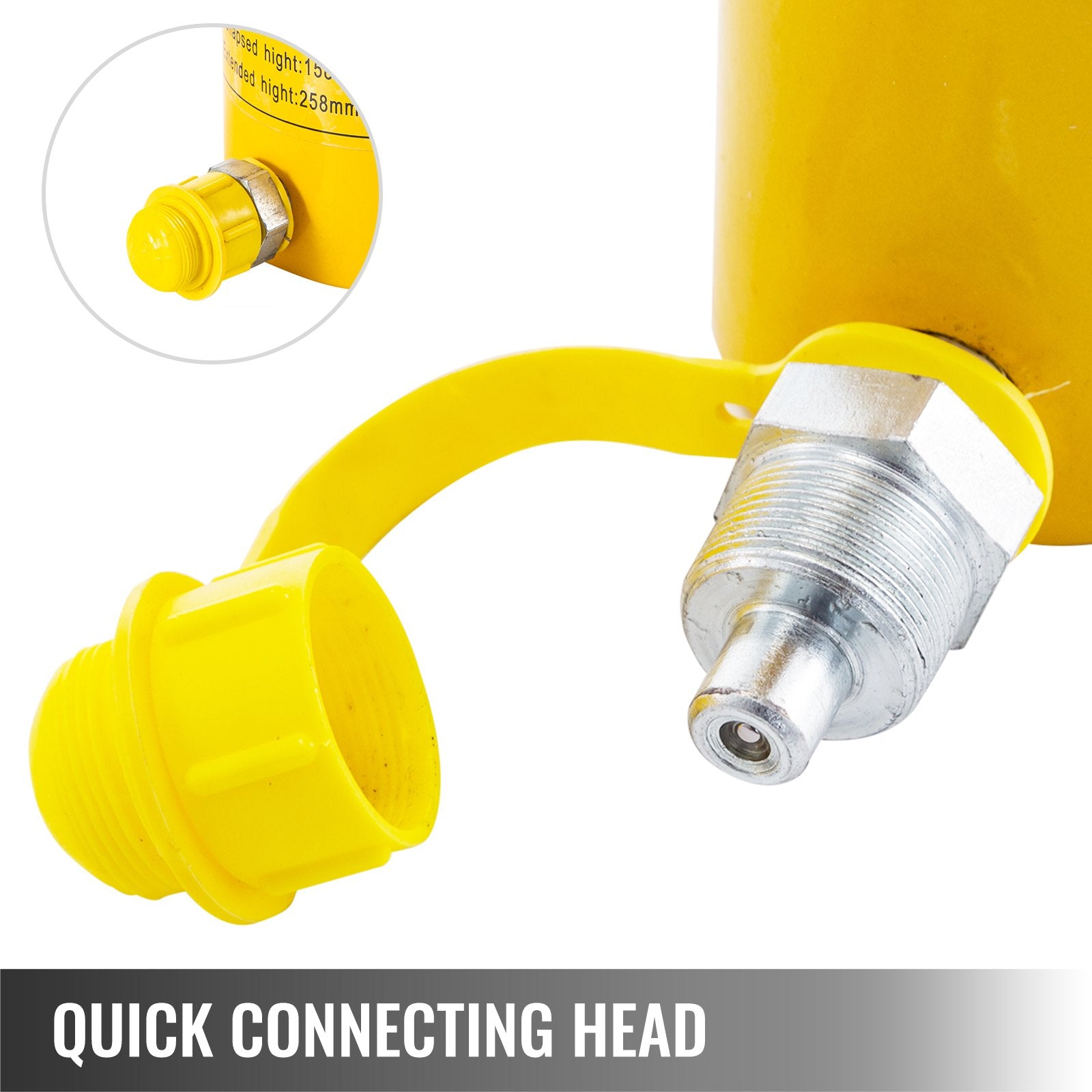 20T 2-Inch Hydraulic Cylinder Jack Hollow Single Acting 50mm Lifting Ram