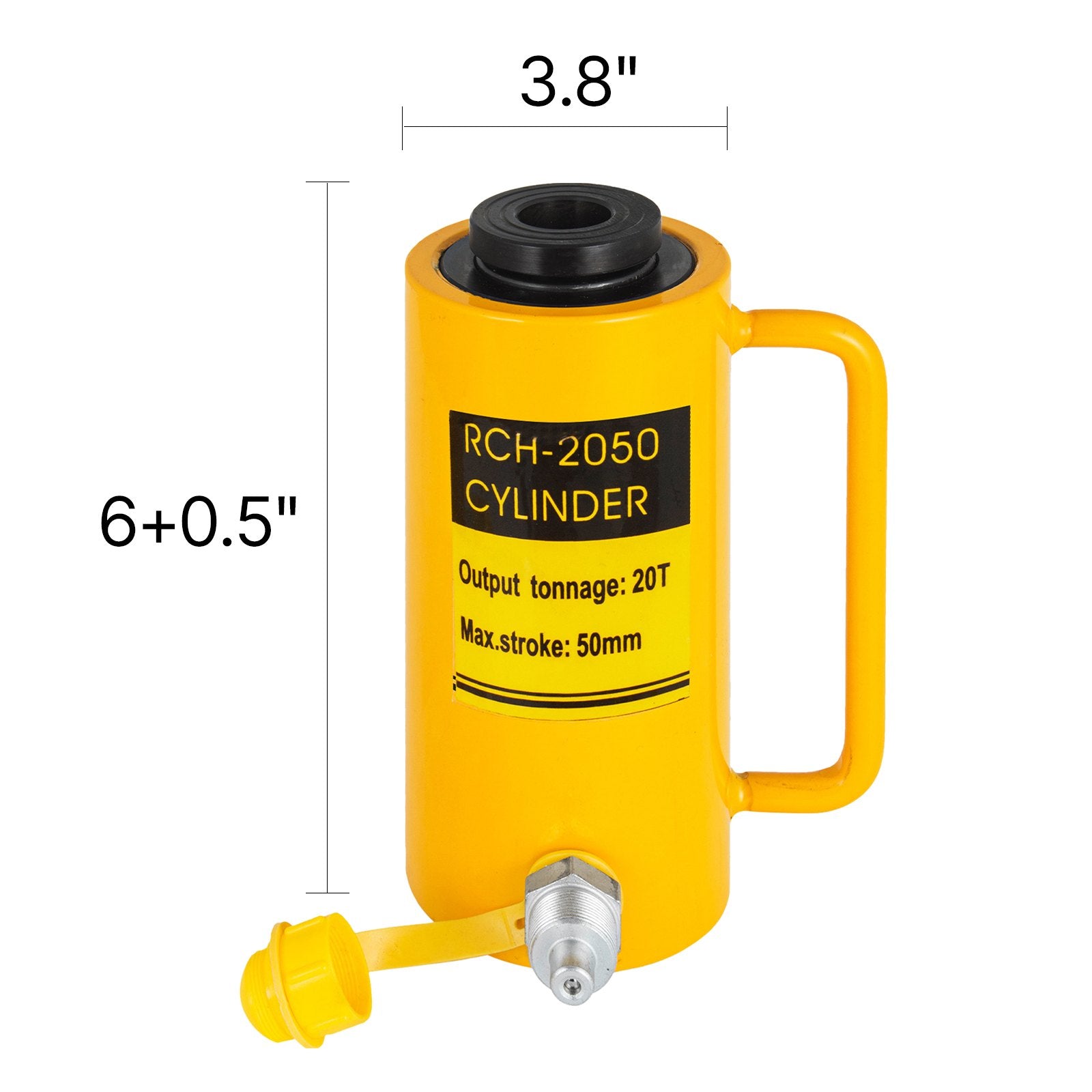 20T 2-Inch Hydraulic Cylinder Jack Hollow Single Acting 50mm Lifting Ram