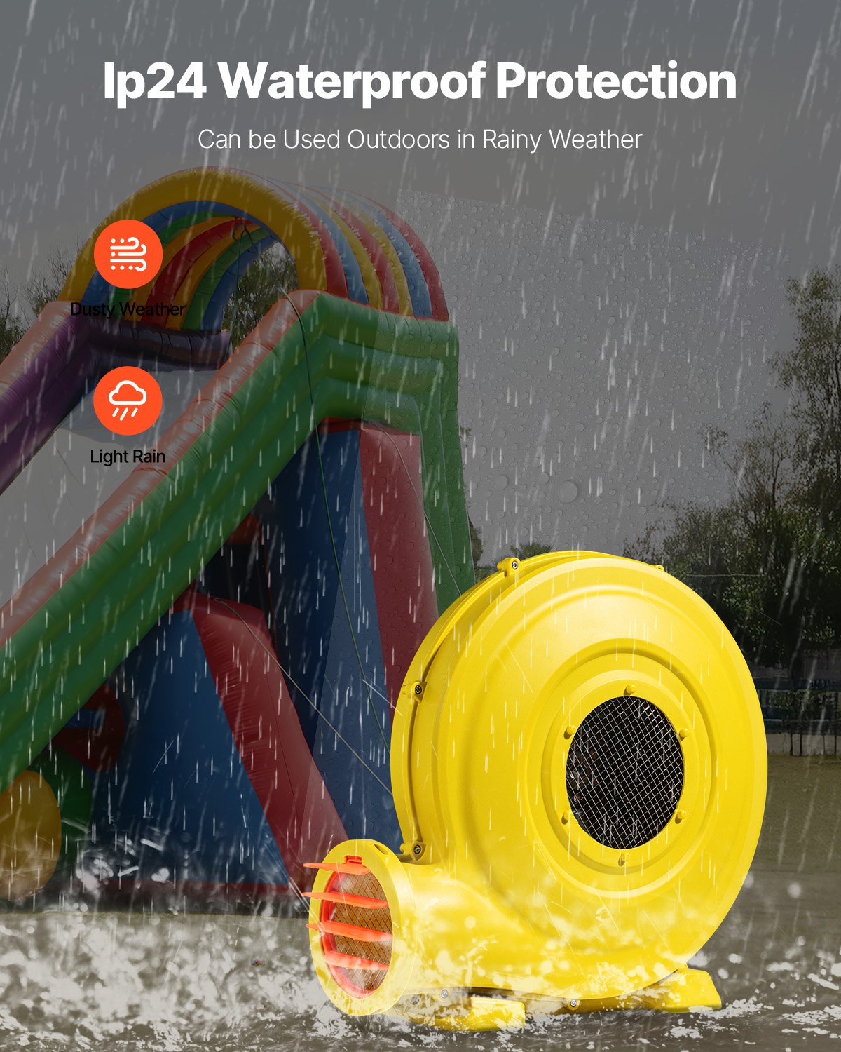 Inflatable Air Blower Pump Fan Bounce House Electric Pump Inflator Yellow