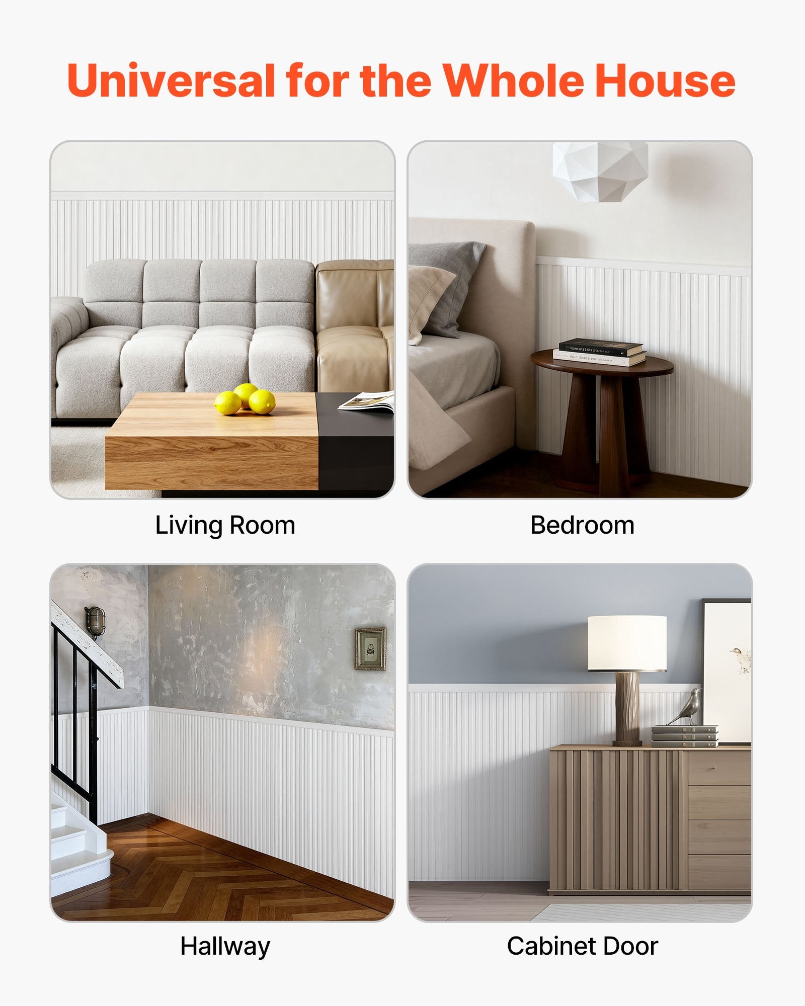 197x98cm Wall Molding Kit Wainscoting Panels Paintable Polystyrene Trim Kit