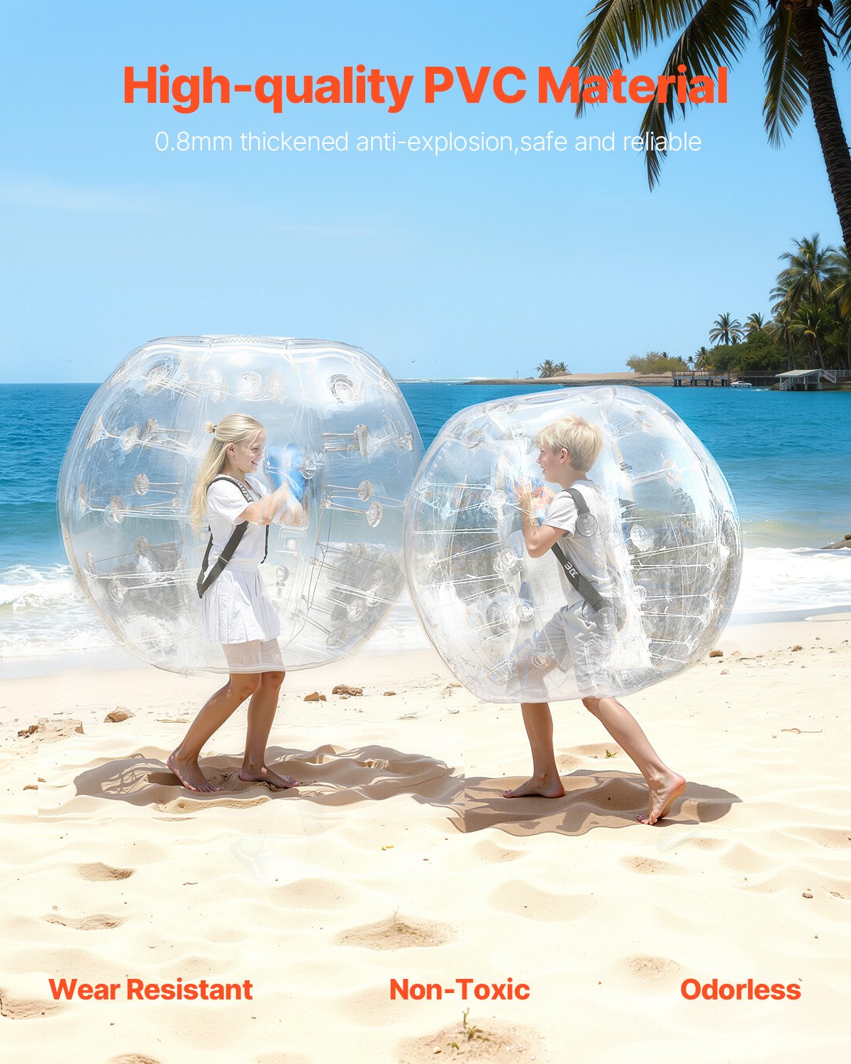 Inflatable Bumper Balls 4FT 2-Pack PVC Sumo Zorb Human Bubble Outdoor Play