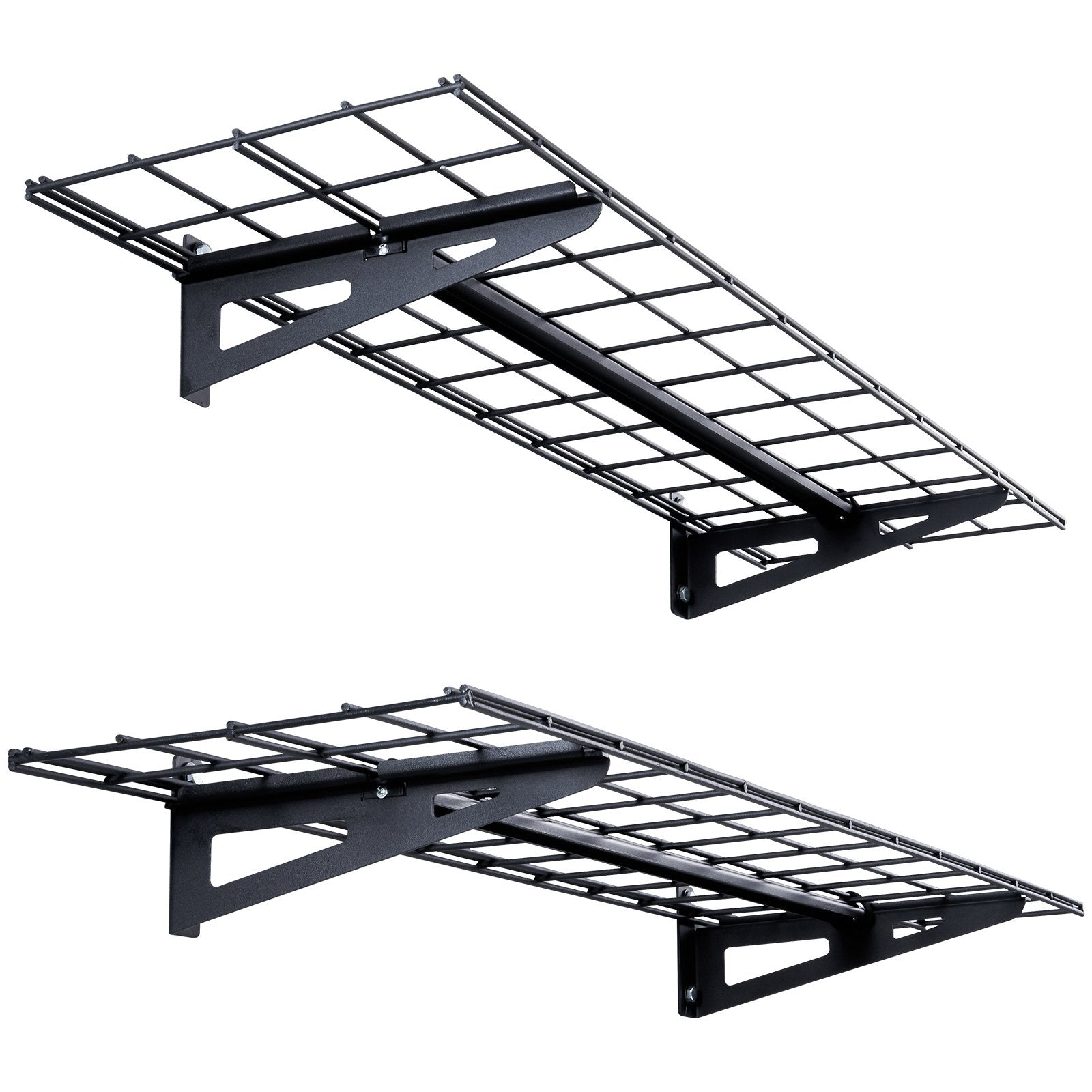 Garage Storage Shelving 2-Pack 48x12in Heavy-Duty Wall Mounted 400lbs Capacity