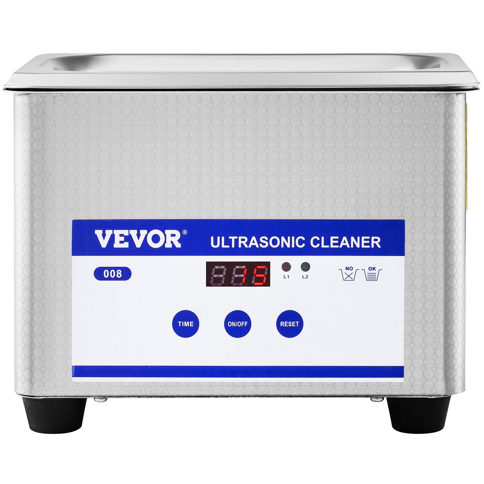Ultrasonic Cleaner 0.8L Stainless Steel Digital Timer for Jewelry Watch Glasses