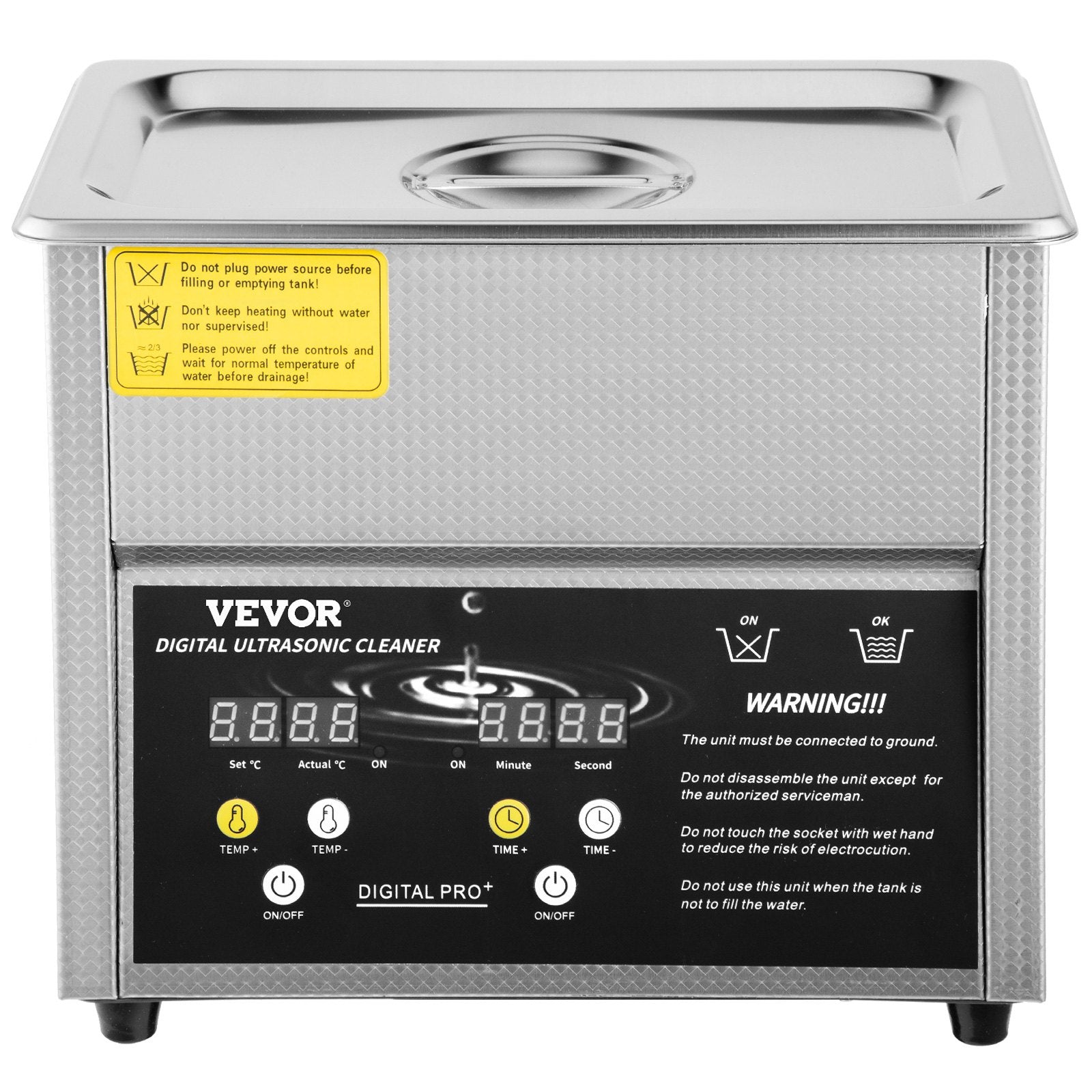 Jewelry Ultrasonic Cleaner with Heater Timer for Rings Eyeglasses Dentures
