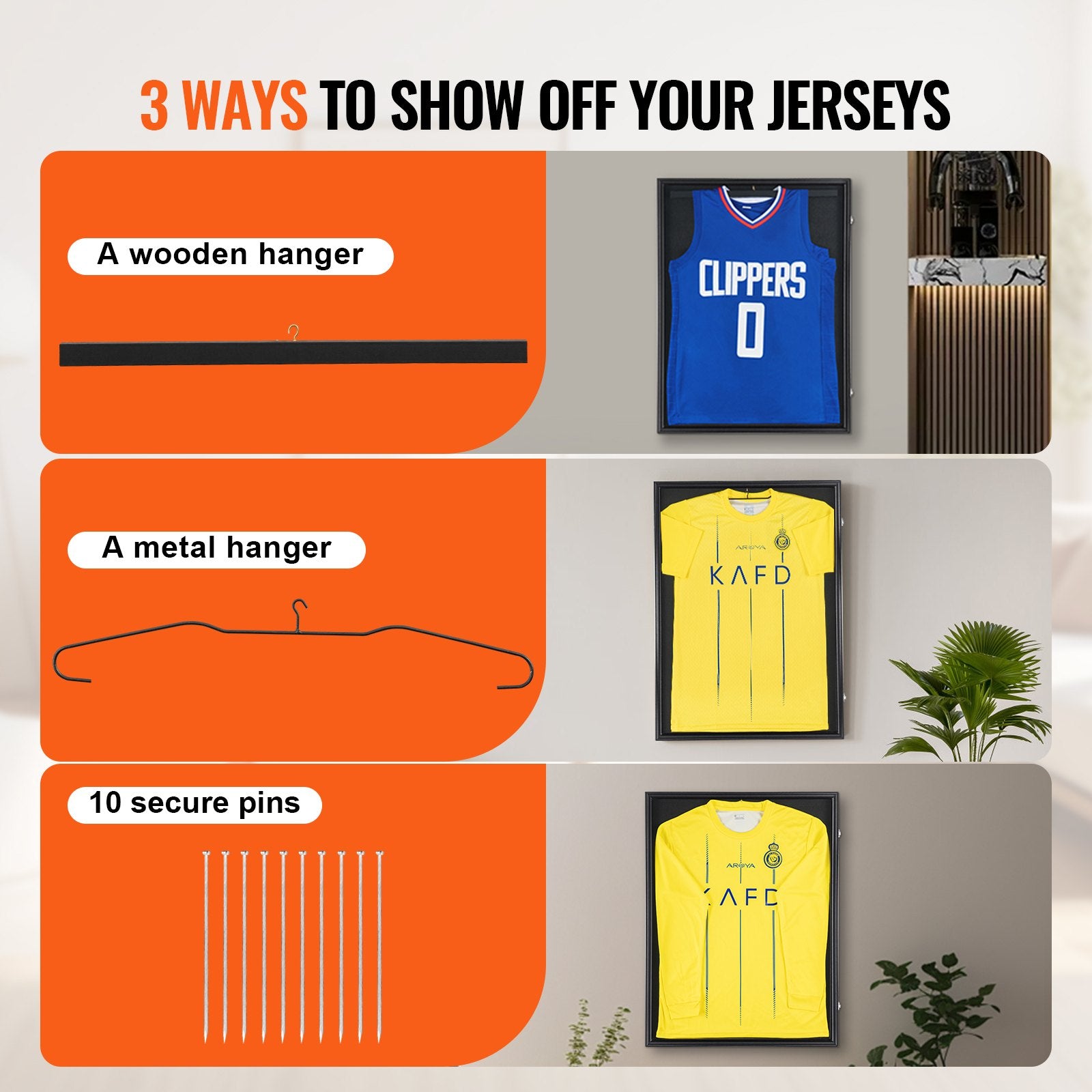 Jersey Display Frame Case Lockable Shadow Box with UV Protection