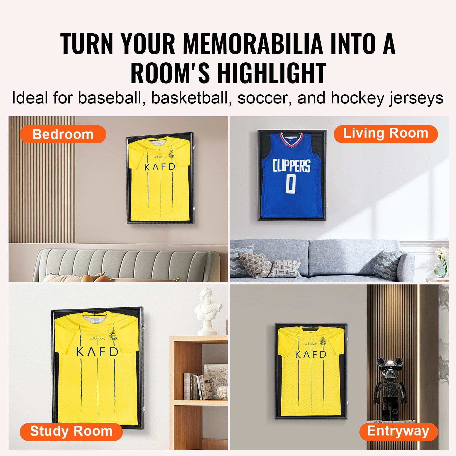 Jersey Display Frame Case Lockable Shadow Box with UV Protection