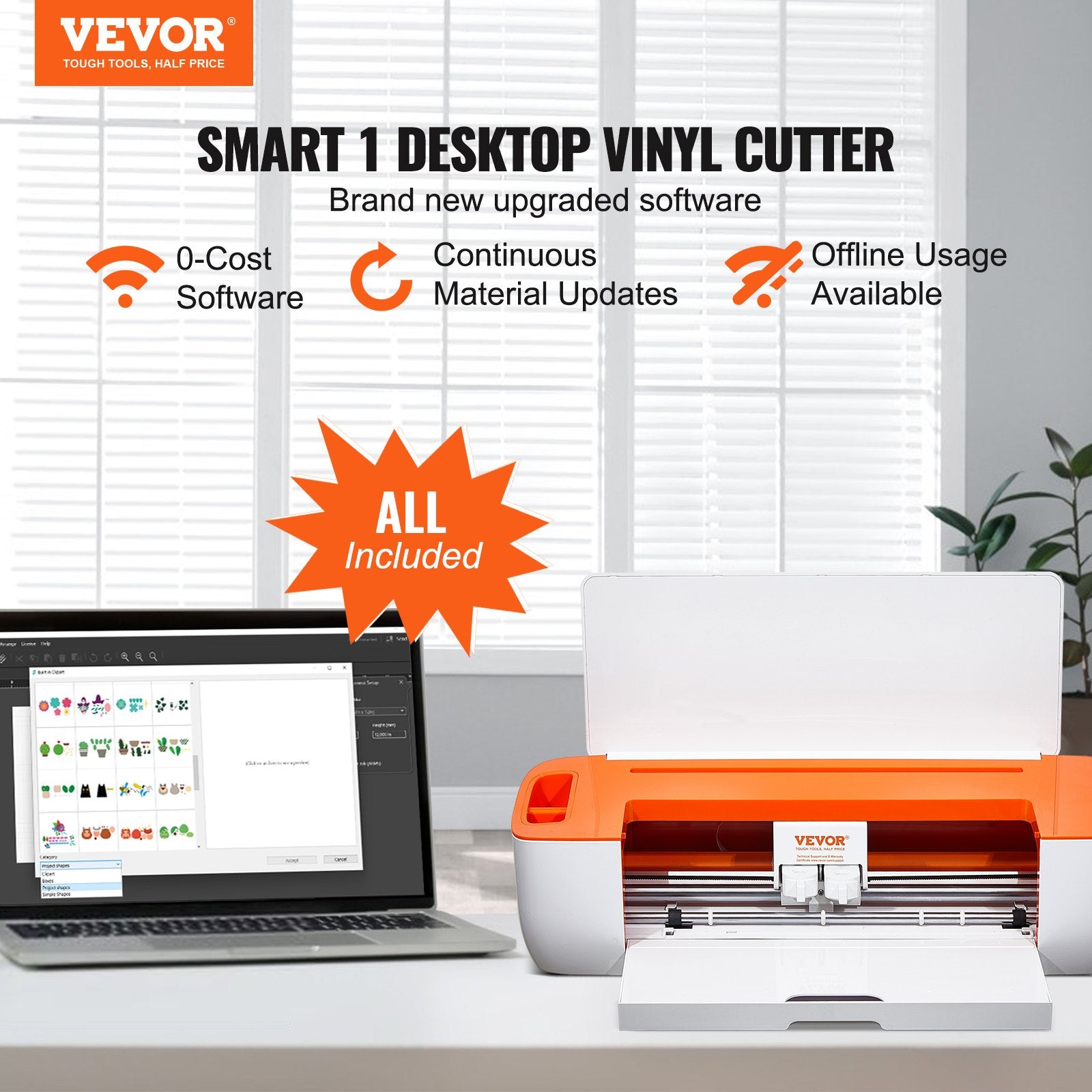 Bluetooth Vinyl Cutter Machine 12" DIY Cutting Plotter for Cards