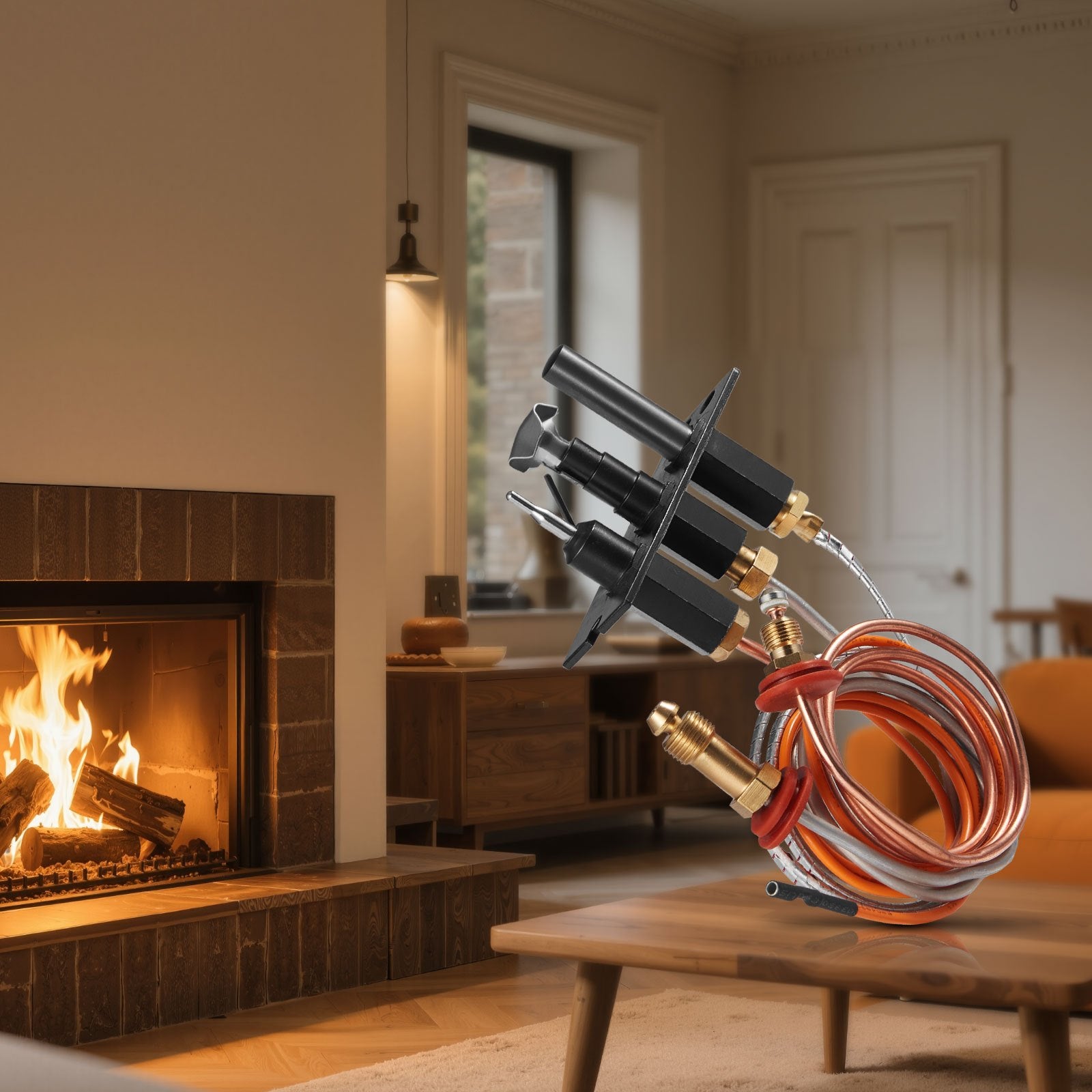 Gas Pilot Assembly OE 485-510A 4021-736 2103-010 Fireplace Gas Ignition Black