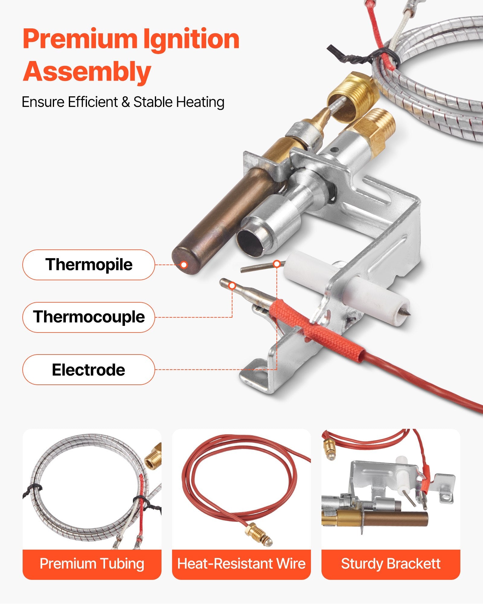 Gas Pilot Assembly OE 103779-01 PP231 NG8218 Natural Gas Fireplace Replacement