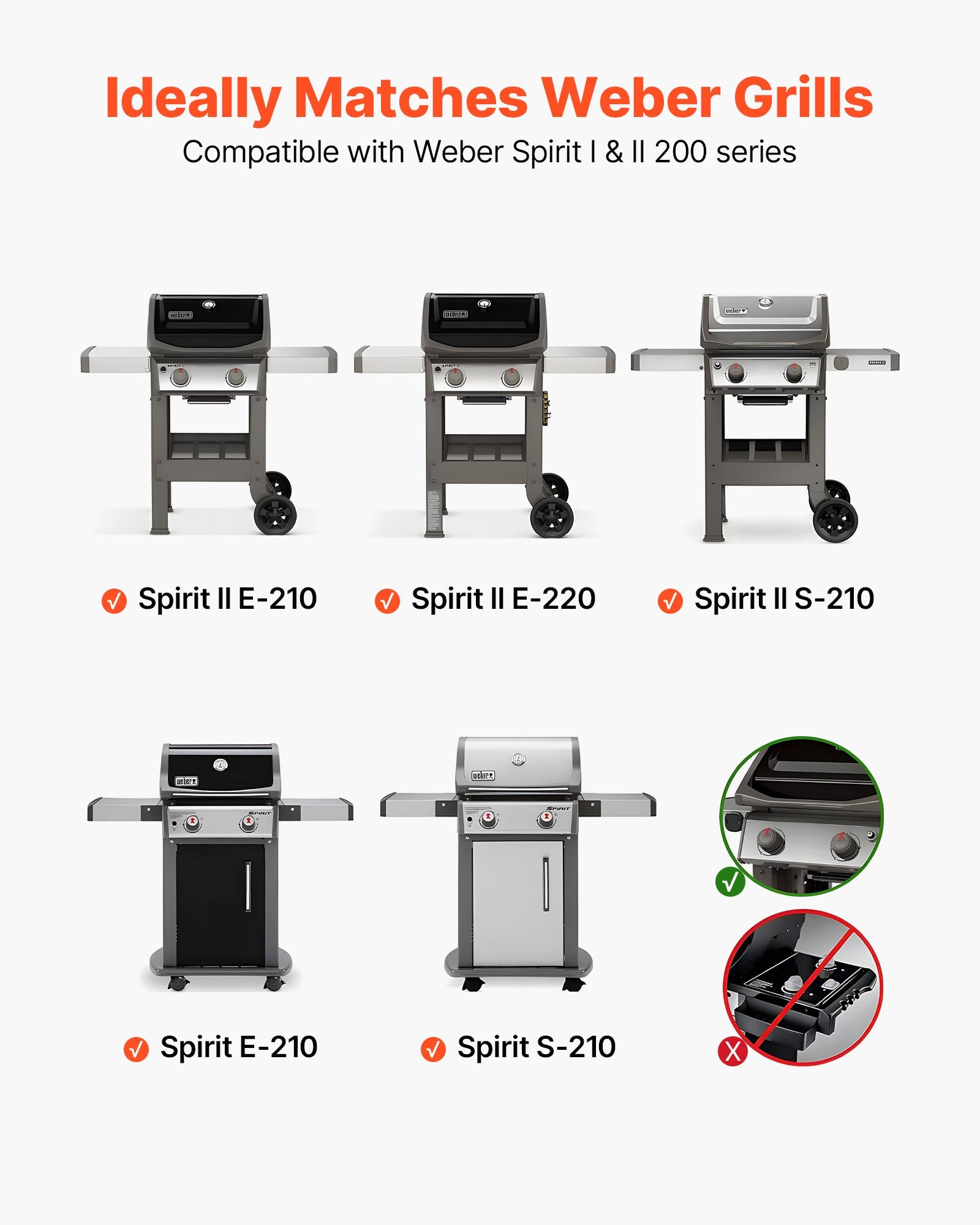 Flavorizer Bars 39cm Grill Replacement Weber Spirit Porcelain Steel 3 Pack