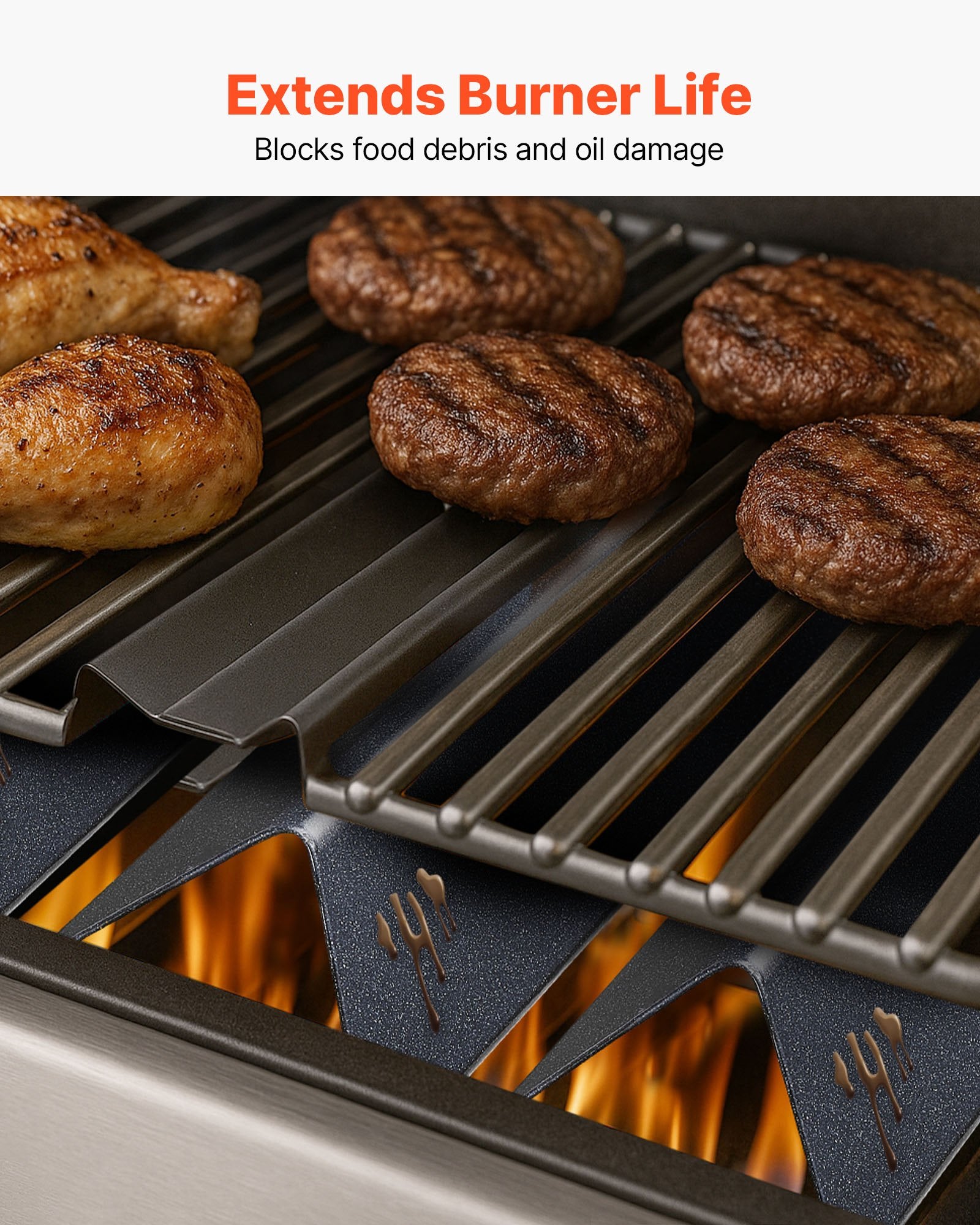 Flavorizer Bars 39cm Grill Replacement Weber Spirit Porcelain Steel 3 Pack
