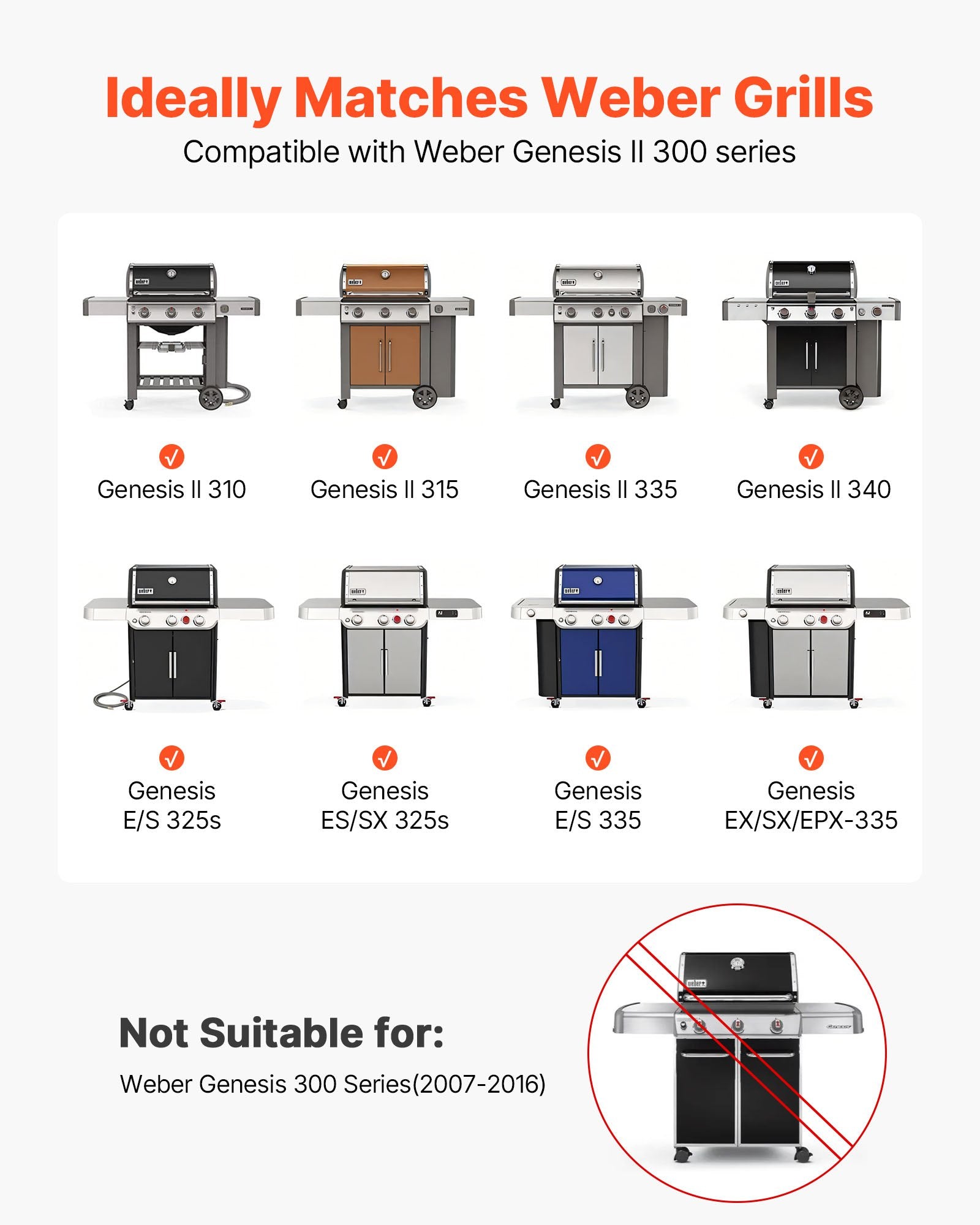 Flavorizer Bars 44cm Grill Replacement Weber Genesis Porcelain Steel 5 Pack