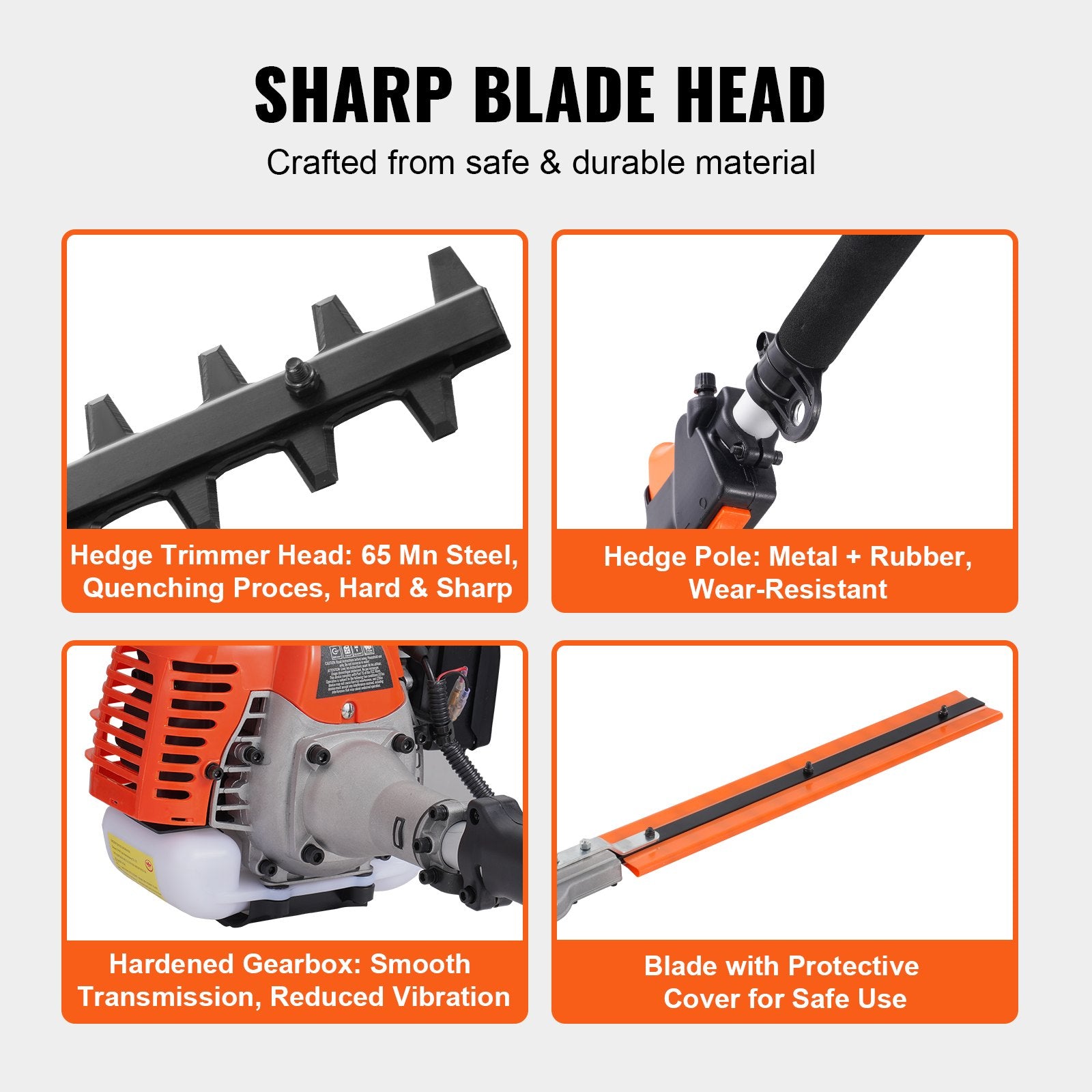 26CC Gas Hedge Trimmer 15.7-Inch 2 Cycle Dual Action Adjustable Head