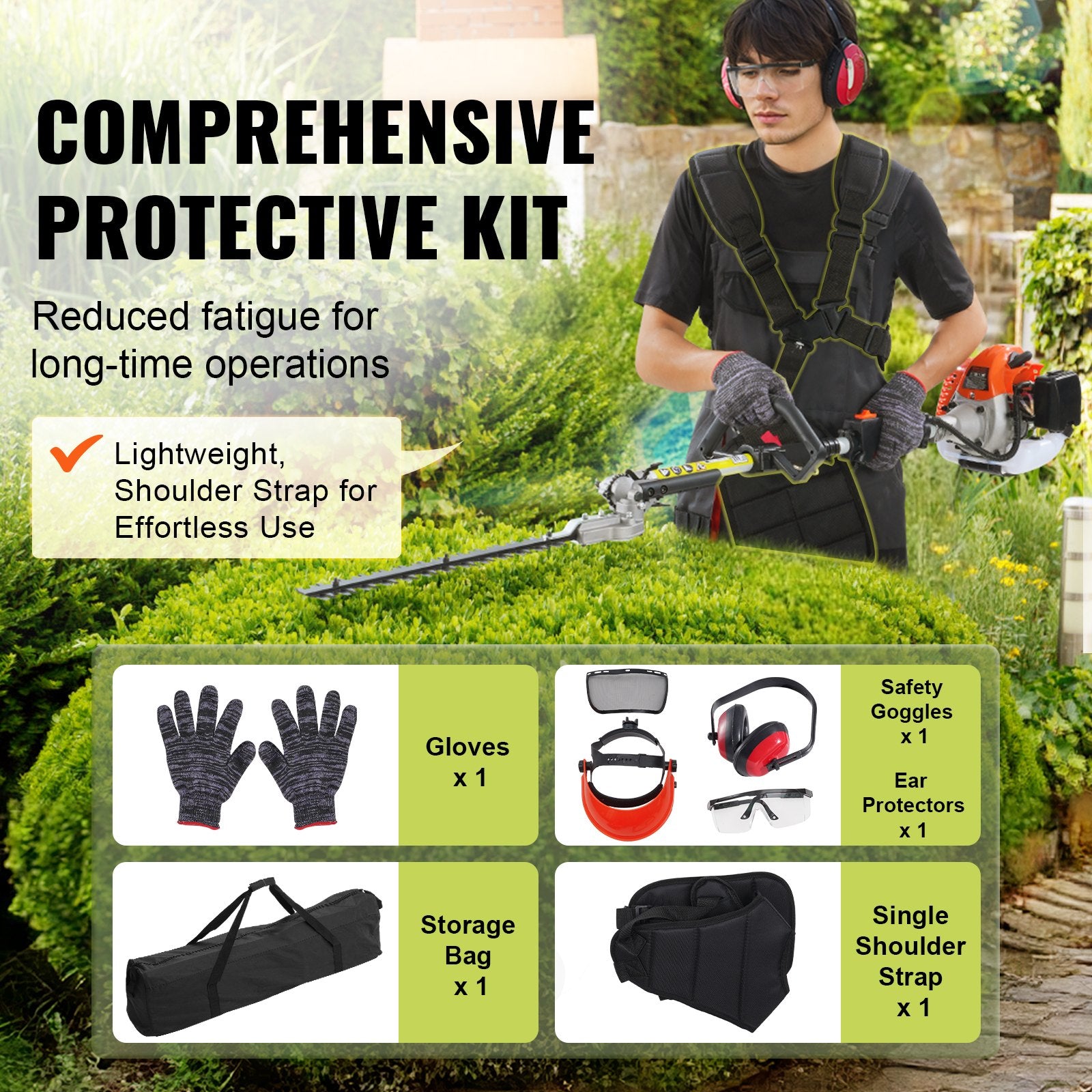 26CC Gas Hedge Trimmer 15.7-Inch 2 Cycle Dual Action Adjustable Head