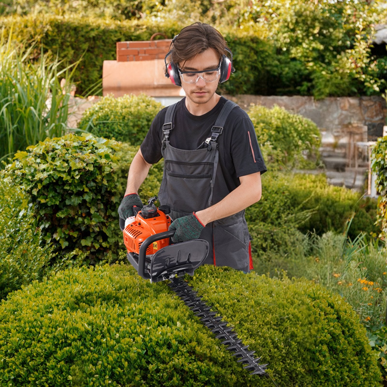 23.2-Inch 26CC 2-Cycle Gas Hedge Trimmer with Dual Action Blade, 180° Head
