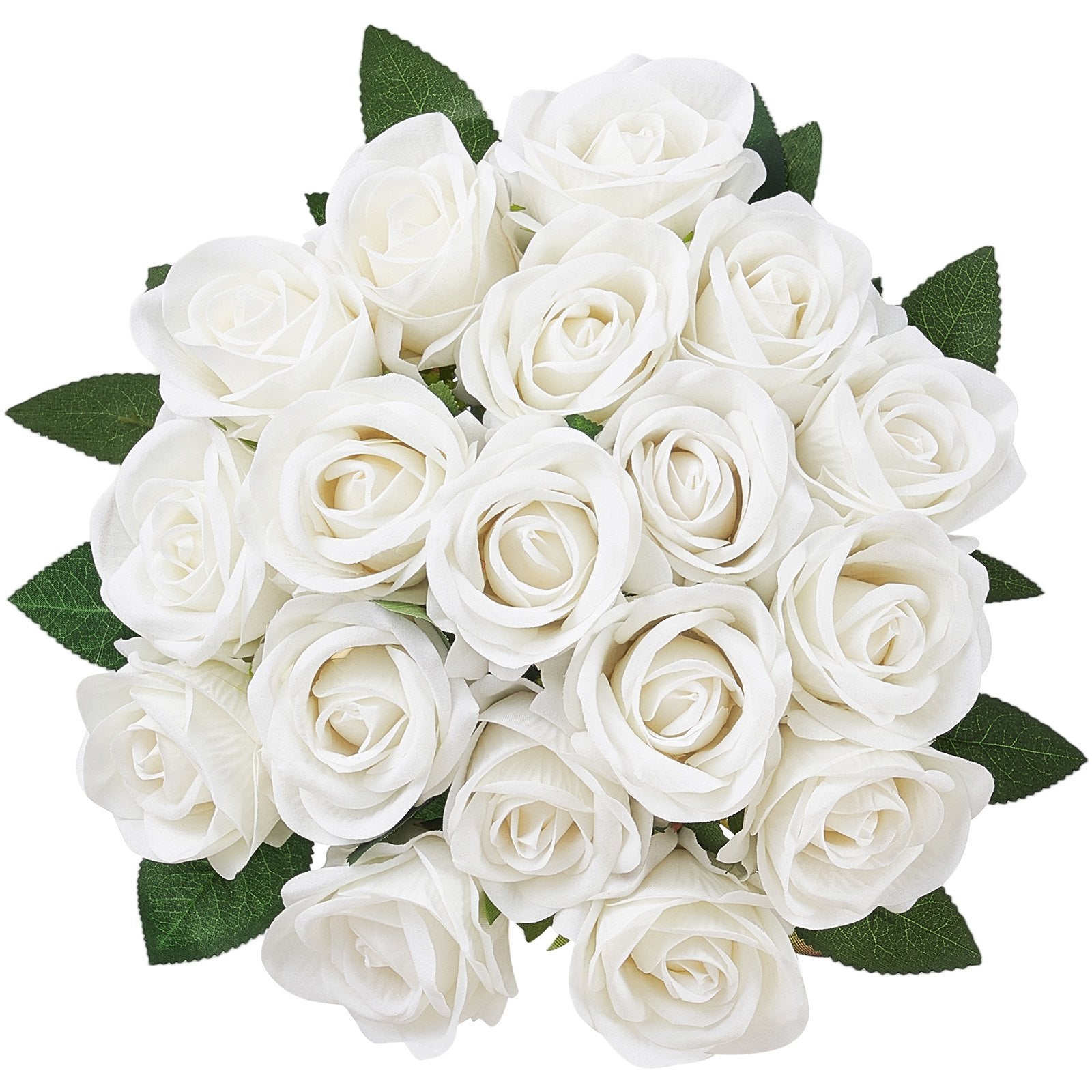 Artificial Flowers, 120pcs White Foam Roses Stems for DIY Wedding & Home Decor