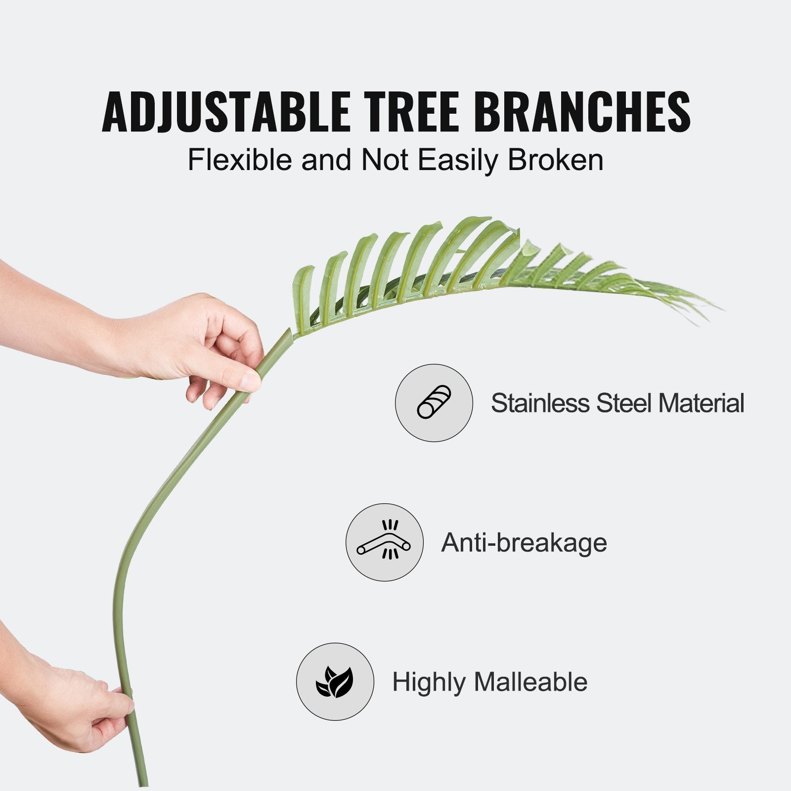 Artificial Palm Tree, 1219mm Tall Faux Plant for Indoor Outdoor Decor