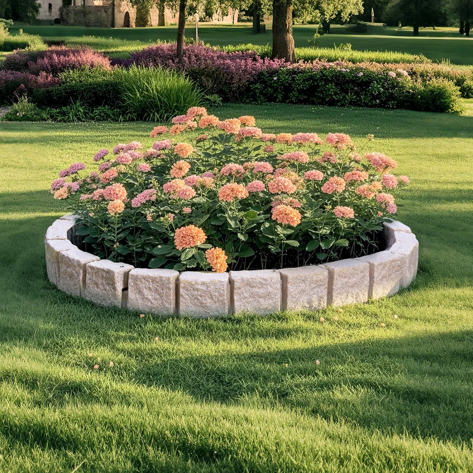 Fake Stone Landscape Edging1190 x 100 x 155mm Lawn Edging Fade-Resistant Brown