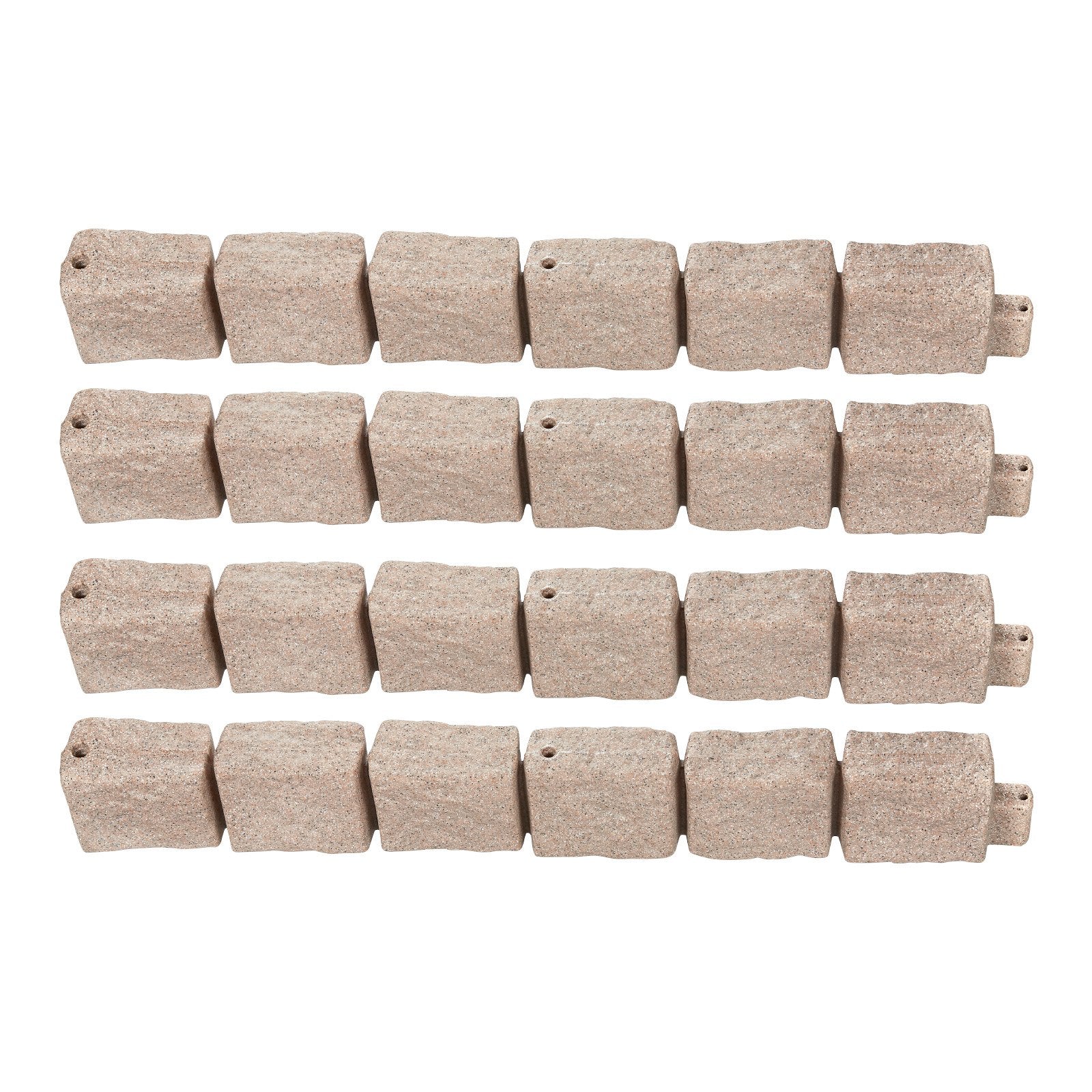 Fake Stone Landscape Edging1190 x 100 x 155mm Lawn Edging Fade-Resistant Brown