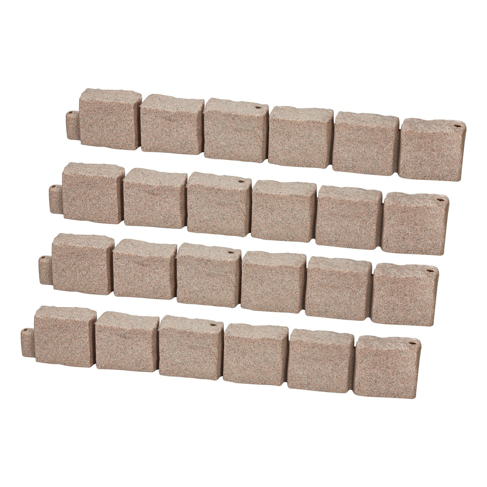 Fake Stone Landscape Edging1190 x 100 x 155mm Lawn Edging Fade-Resistant Brown