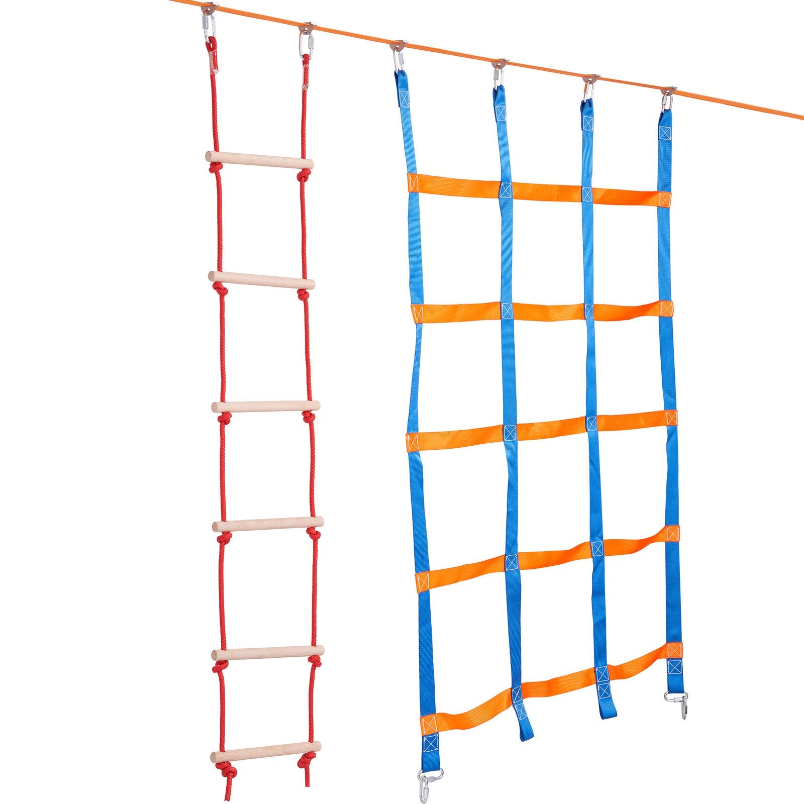 Ninja Warrior Obstacle Course for Kids 15.24m Slacklines 500lbs Monkey Line