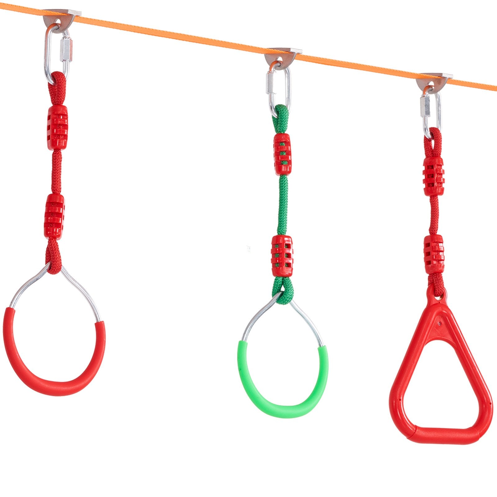 Ninja Warrior Obstacle Course for Kids 2x19.8m Slacklines 500lbs Monkey Line