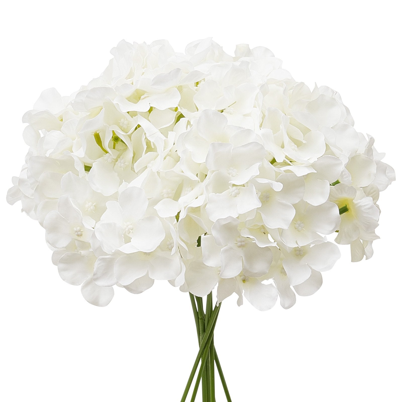 105Pcs White Silk Artificial Hydrangea Flowers for Wedding and Decor