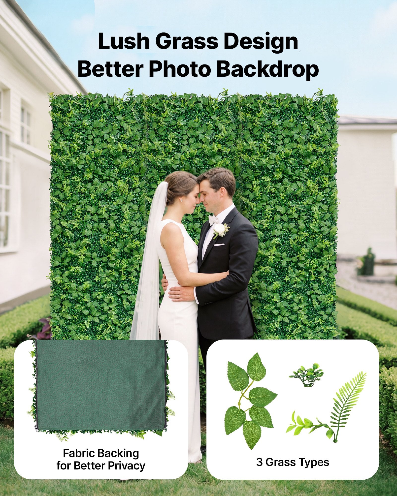 Artificial Plant Wall 4PCS 61x243.8cm Boxwood Panels Green Privacy Fence Indoor