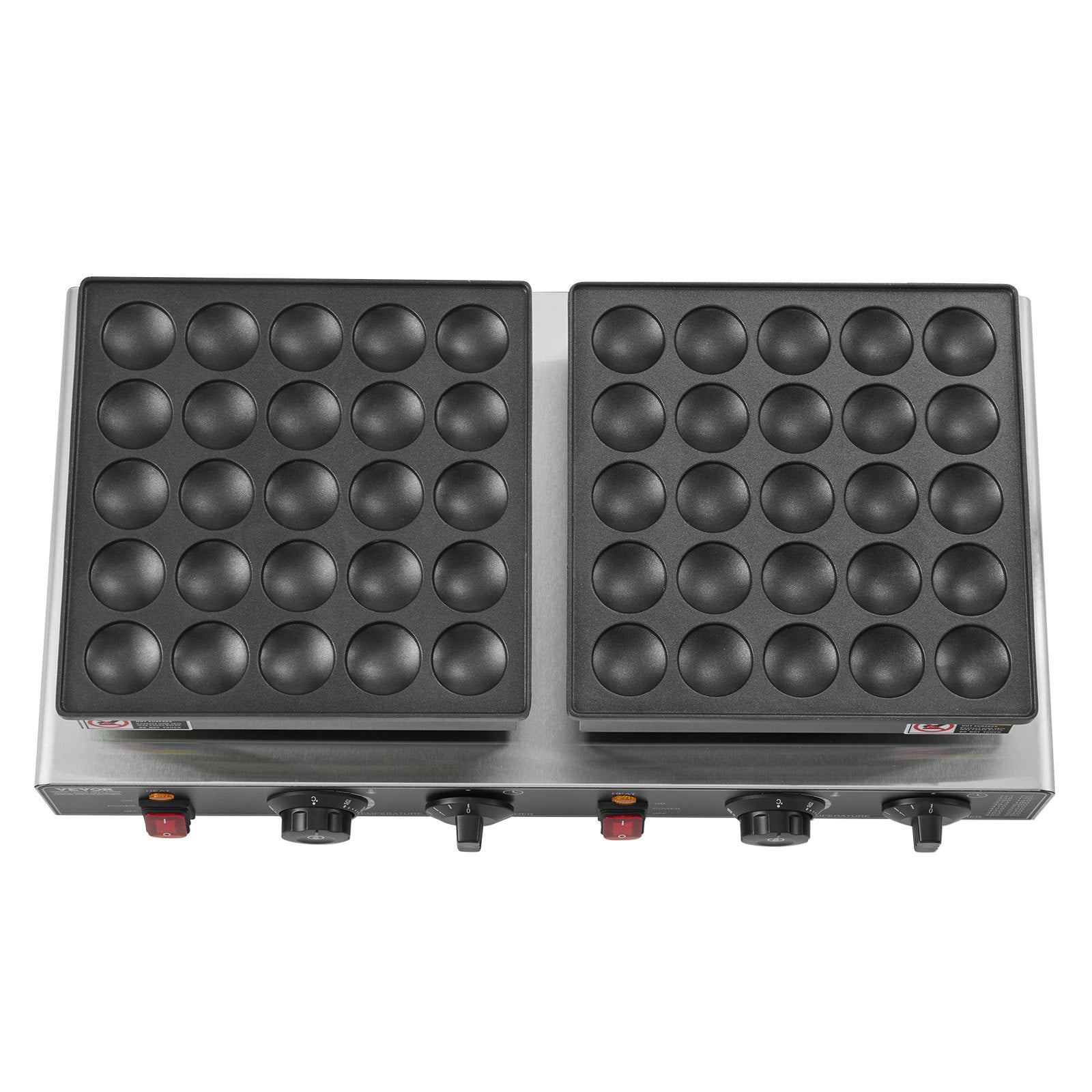 50PCS Mini Dutch Pancake Maker 1800W Electric Poffertjes Non-Stick Stainless