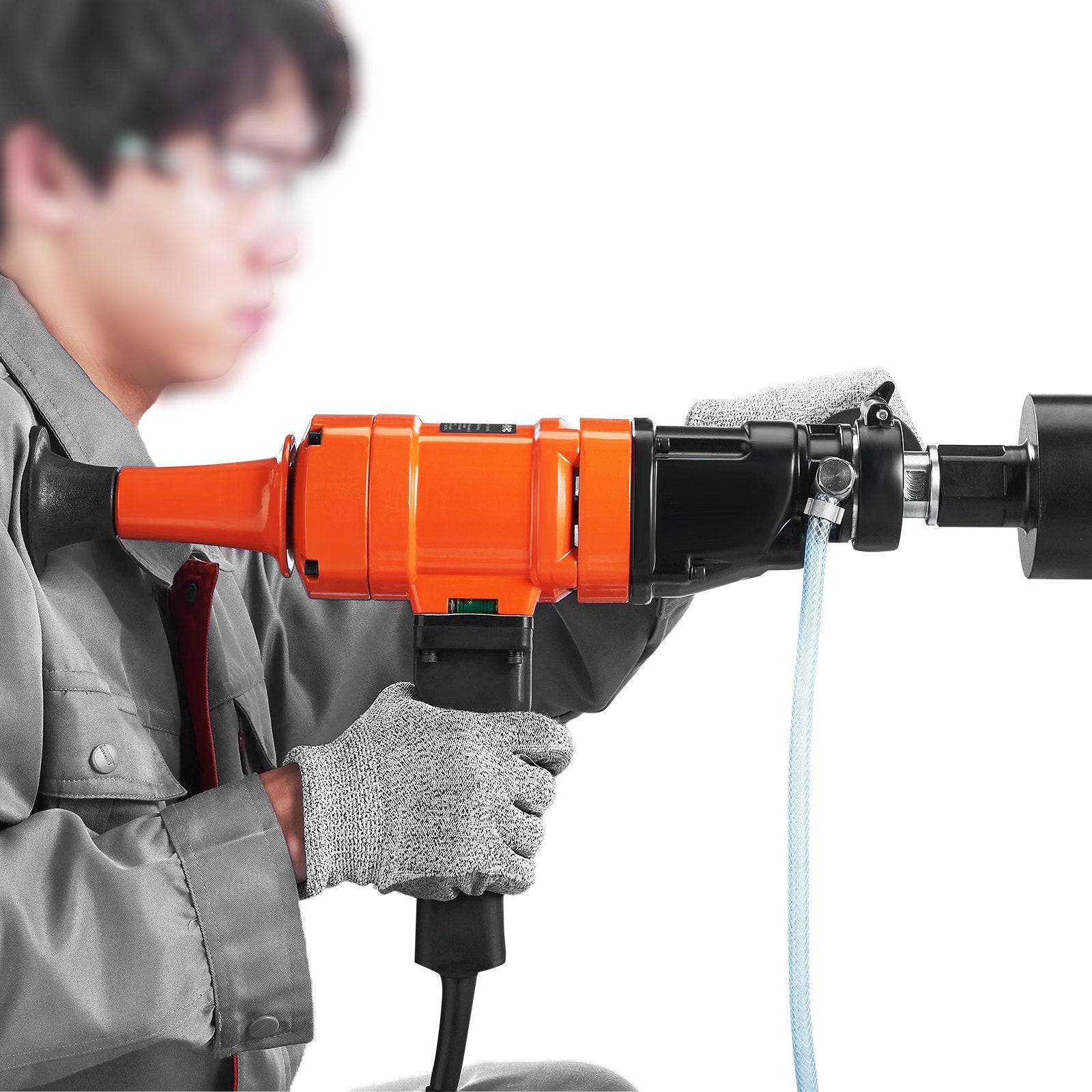 Handheld Diamond Core Drilling Machine, Wet Concrete Drill, Two Speed, 1500W