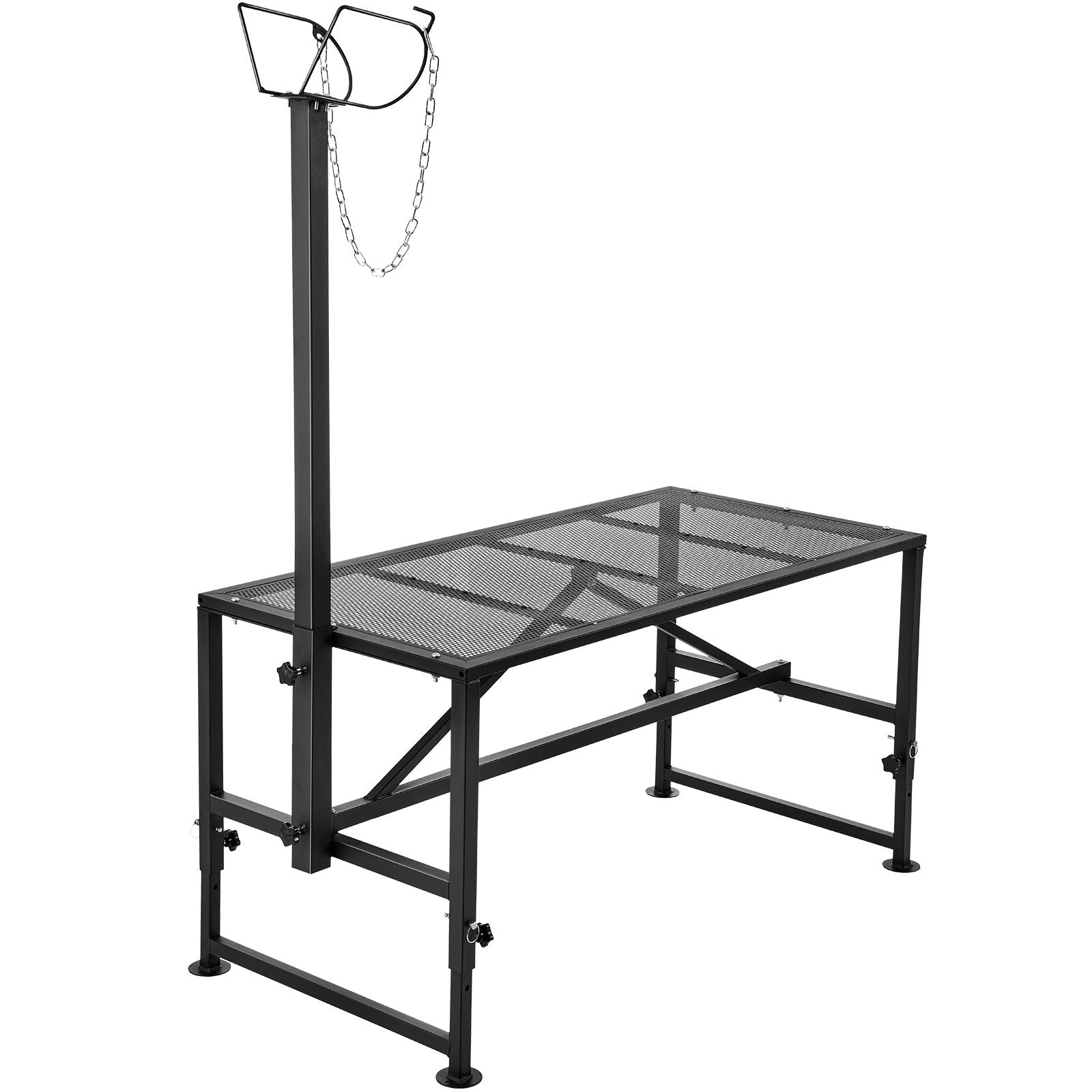 Goat Sheep Stand 51x23in Adjustable Metal Livestock Milking Shearing Black