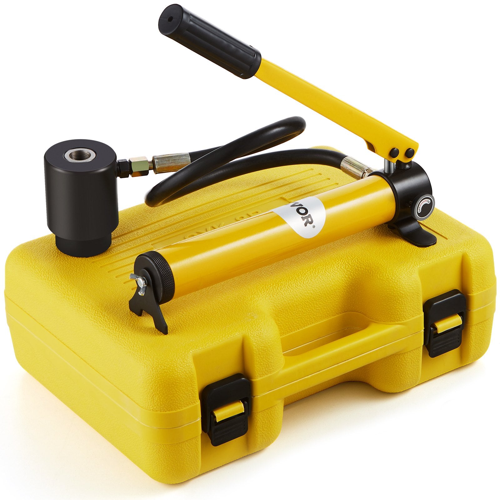 10 Ton Hydraulic Knockout Punch Kit 1/2-2in Conduit Hole Cutter 6pc Metal Tool