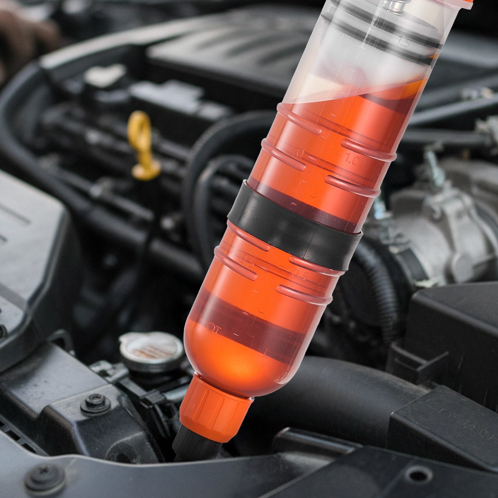 1.5L Fluid Extractor Manual Automotive Pump with Hose and Extension Tubes
