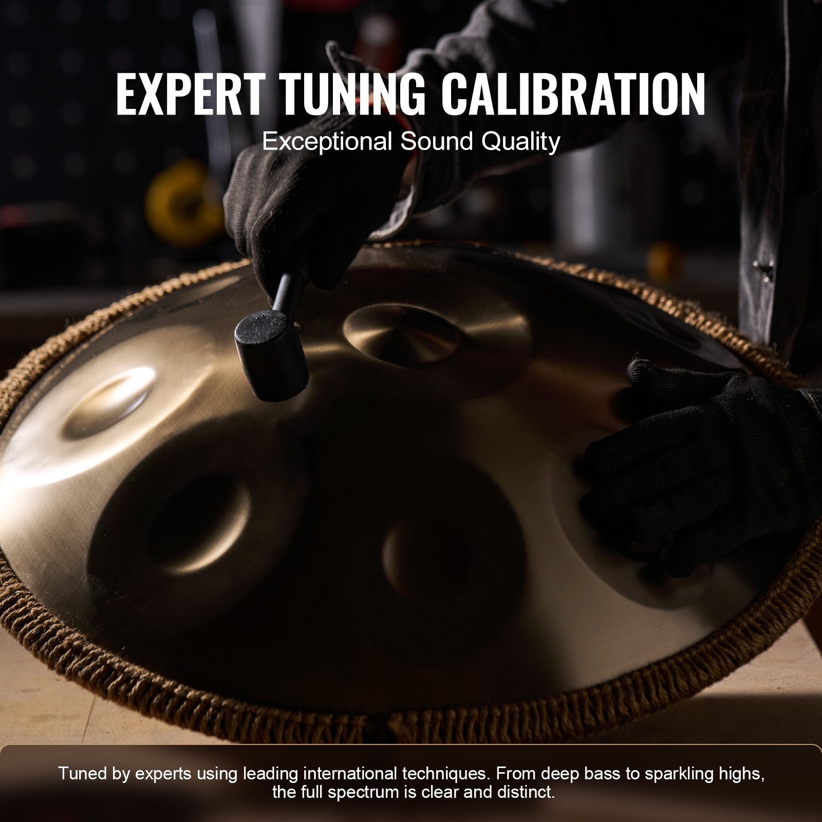 Handpan Drum, 22 in 9 Notes, D Minor Hand Drum with Mallets and Carry Bag